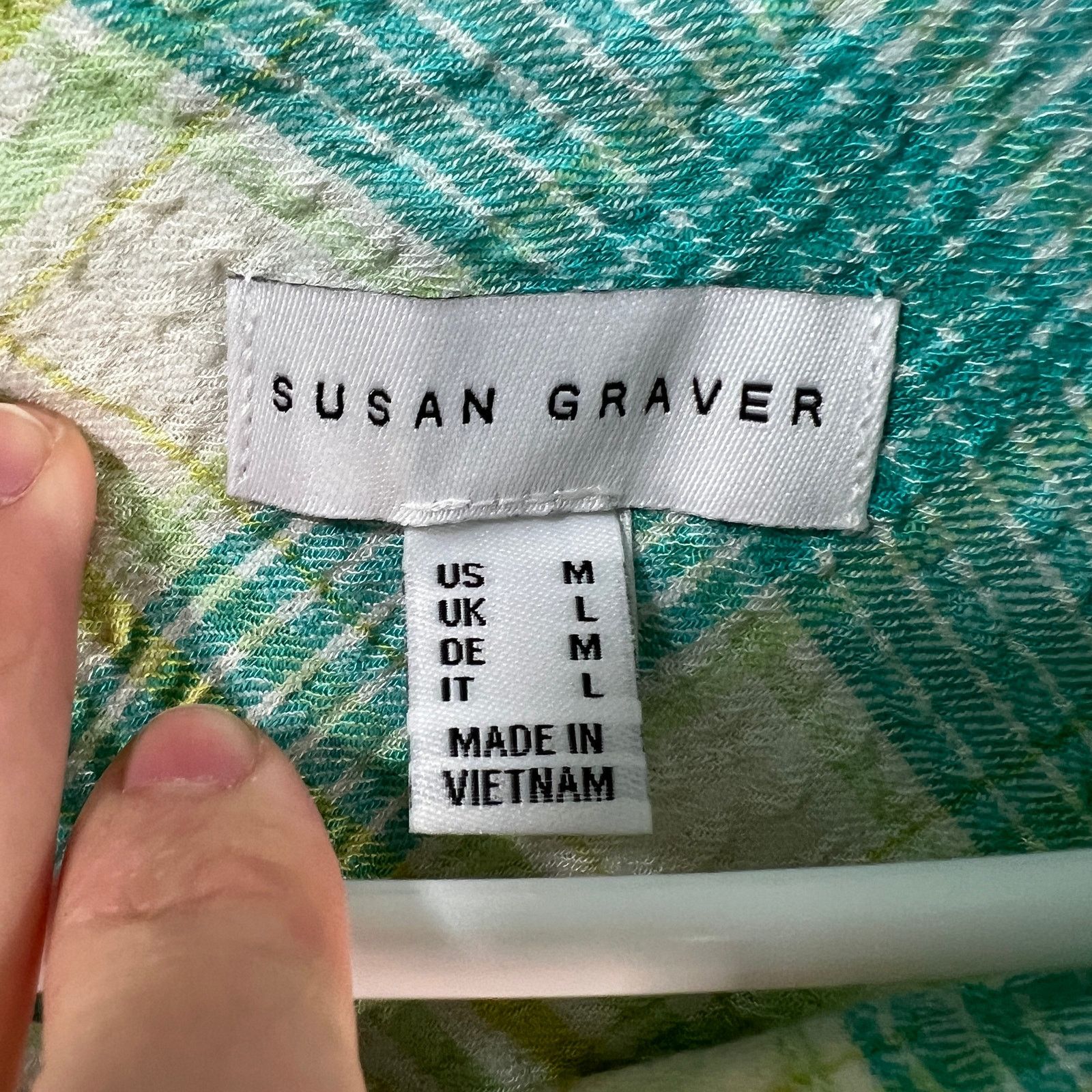 Other Susan Graver Regular Yarn Dyed Plaid Button Front Size M / US 6-8 / IT 42-44 - 3 Thumbnail