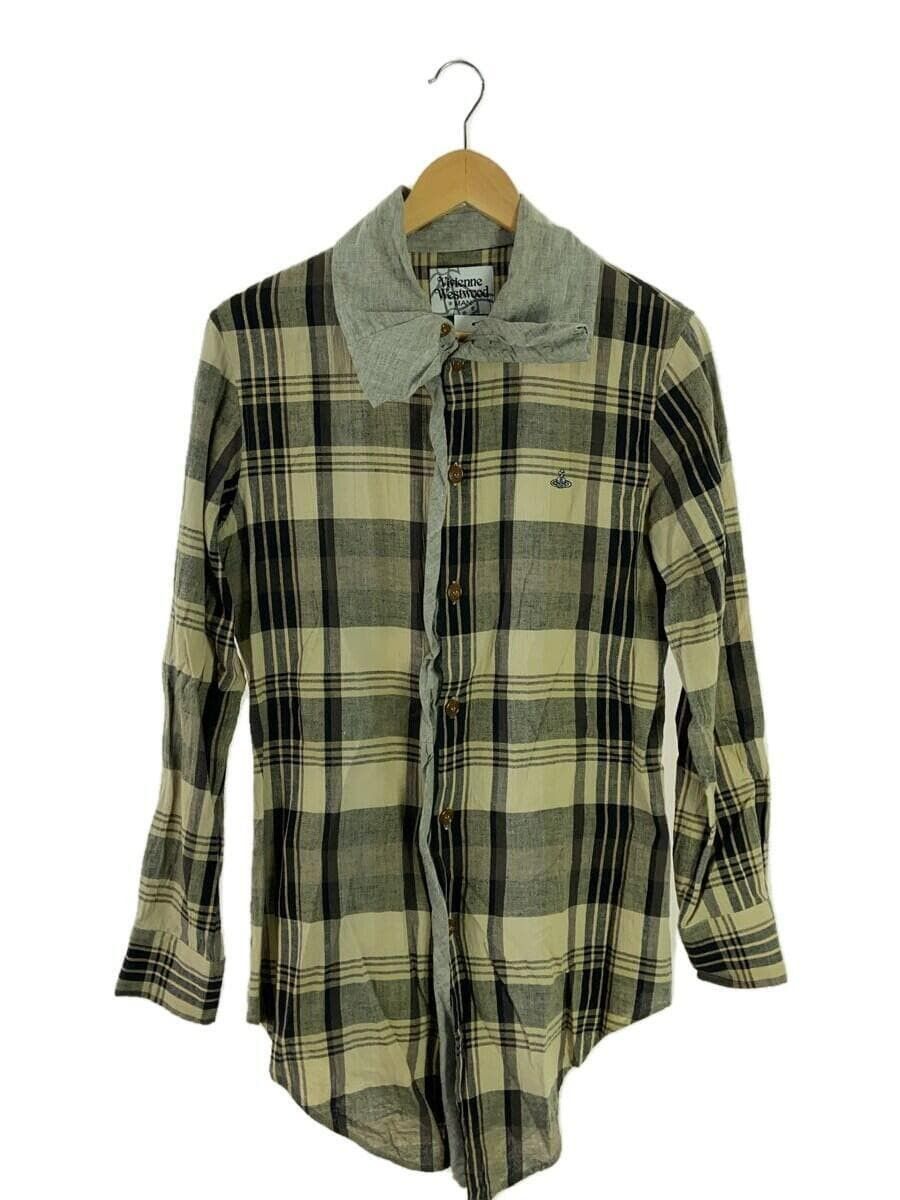 image of Vivienne Westwood Checkered Orb Shirt in Beige, Men's (Size Small)