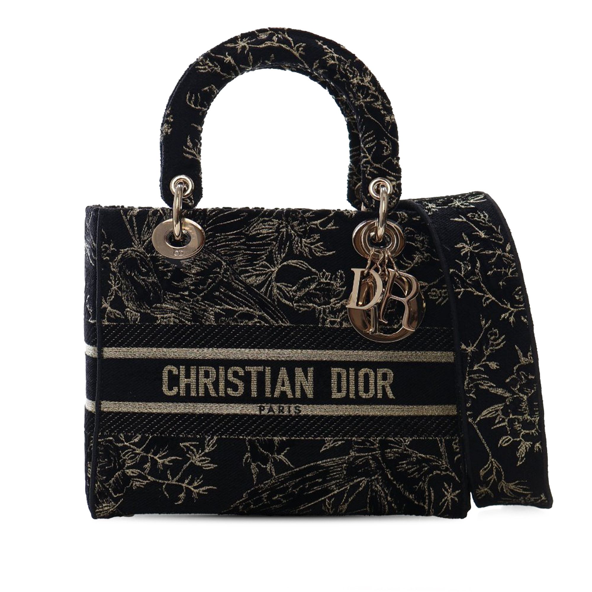 Dior Medium Embroidered Canvas Toile de Jouy Lady D Lite
