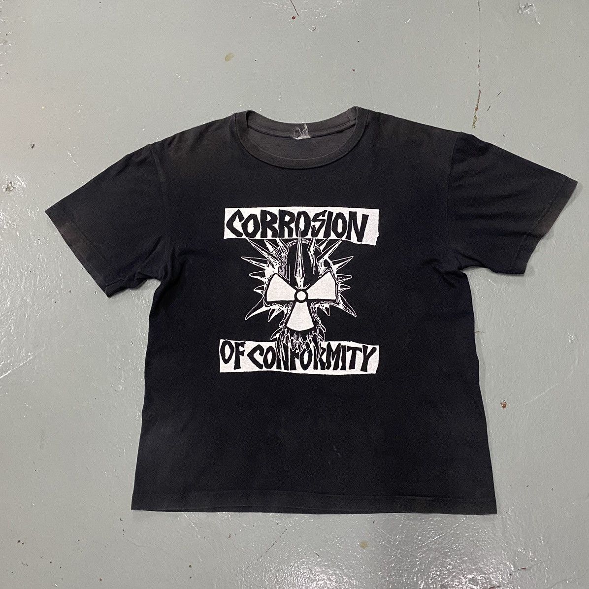 Vintage Corrosion Of Conformity Band Tee Metal Distressed
