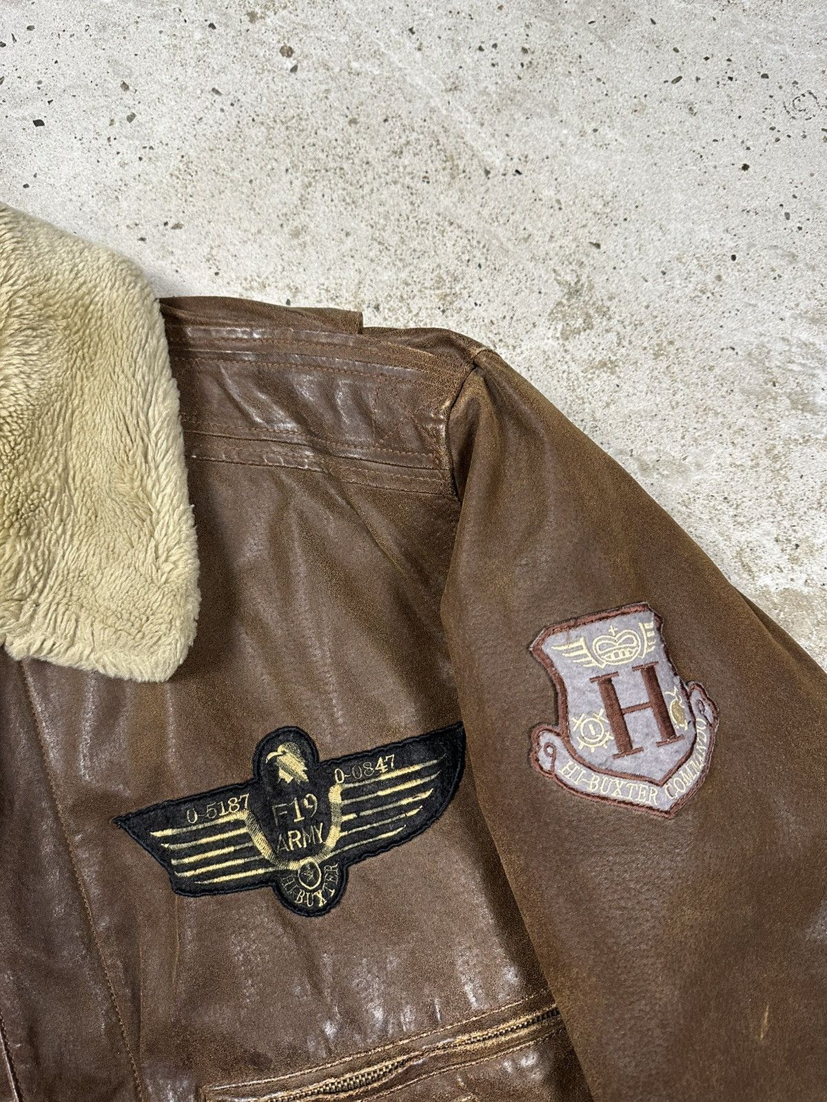 Genuine Leather × Vintage Vintage Y2K Top Gun A2 Flyers Brown Bomber Leather Jacket Size US L / EU 52-54 / 3 - 5 Thumbnail