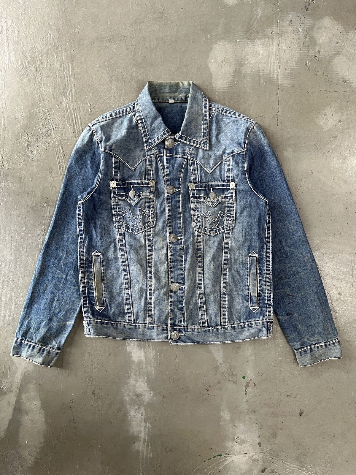 True Religion Vintage Label Jean True Religion Style Trucker Jacket Size US S / EU 44-46 / 1 - 1 Thumbnail