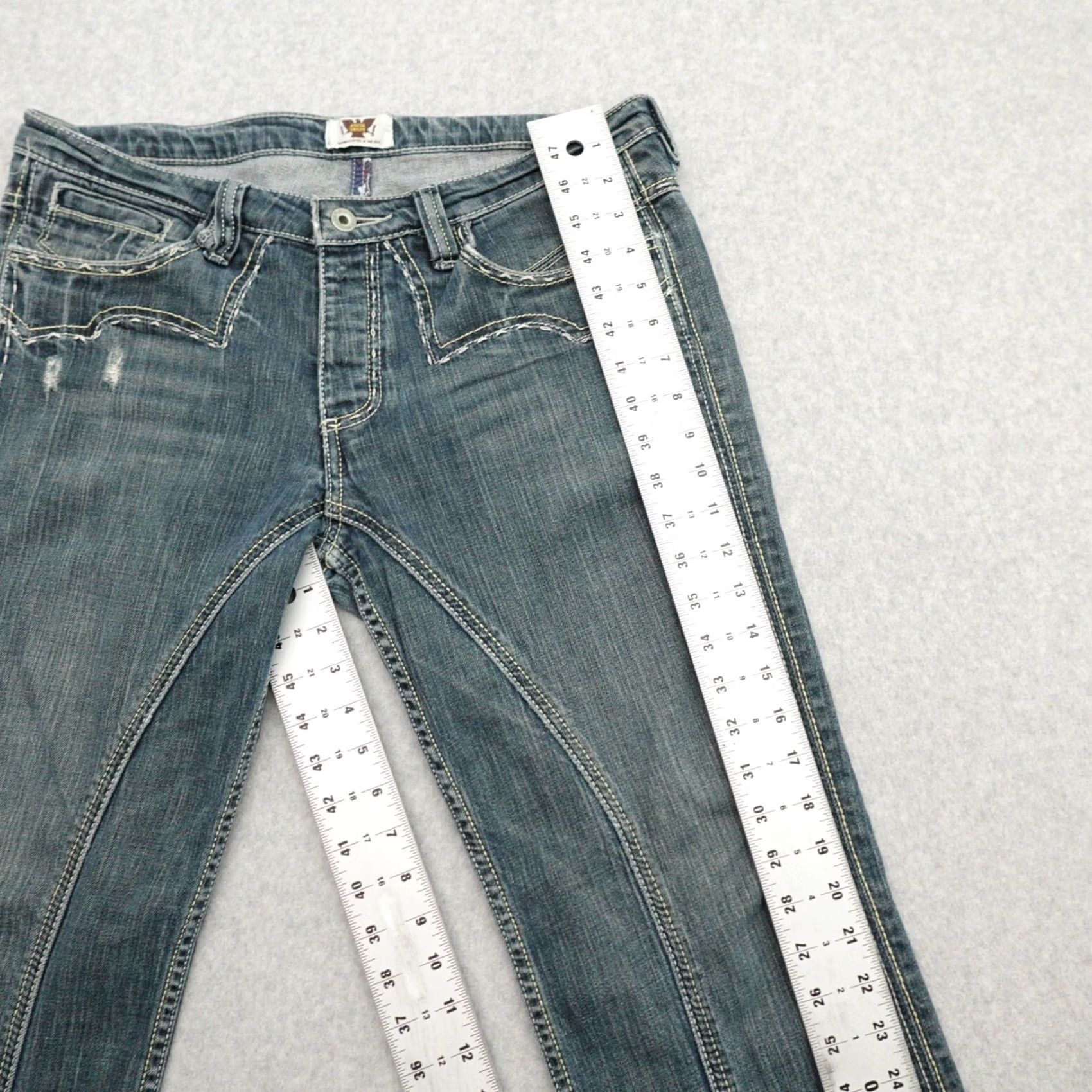 Denime VINTAGE ANTIK Denim Jeans Womens Size 32 Blue Y2K Baggy Fit Size 24" / US 00 / IT 34 - 6 Thumbnail