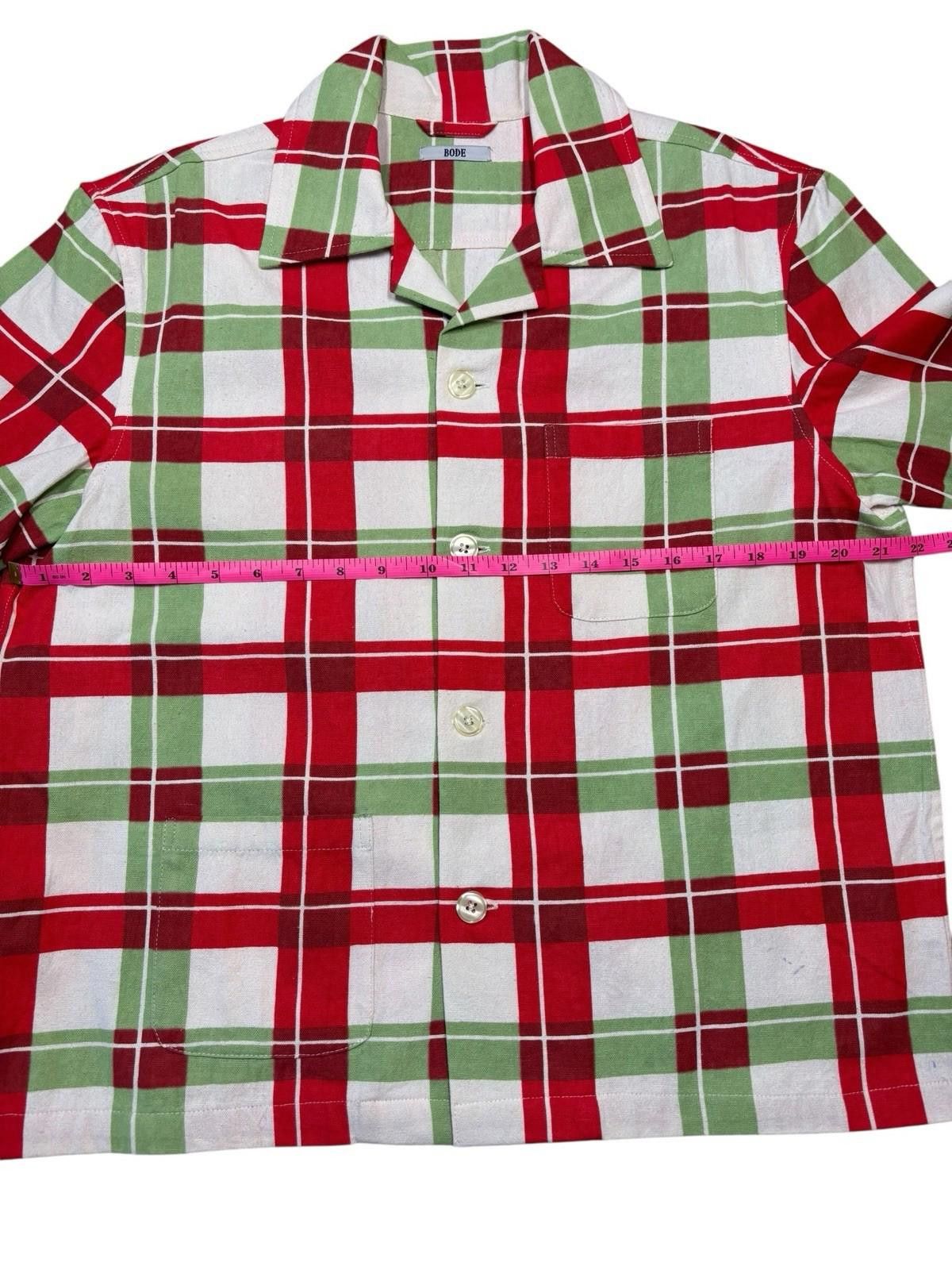 Bode Bode Plaid Red and Green Shirt Size US S / EU 44-46 / 1 - 4 Thumbnail