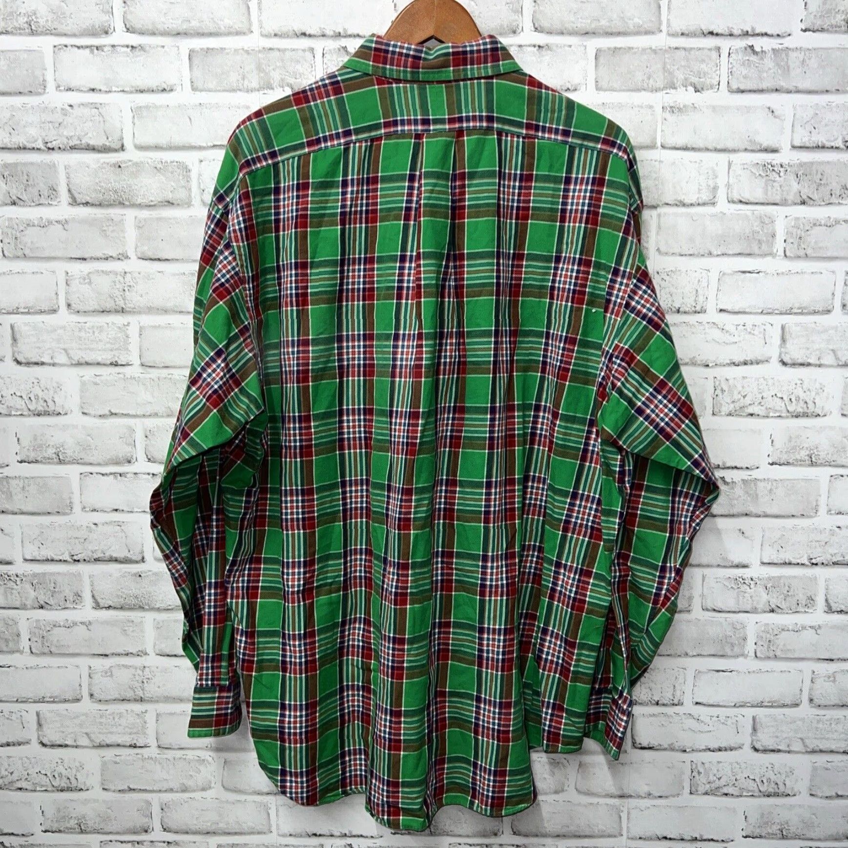 Ralph Lauren Ralph Lauren Green Plaid Button-Up Shirt Mens XL Long Sleeve Size US XL / EU 56 / 4 - 4 Thumbnail