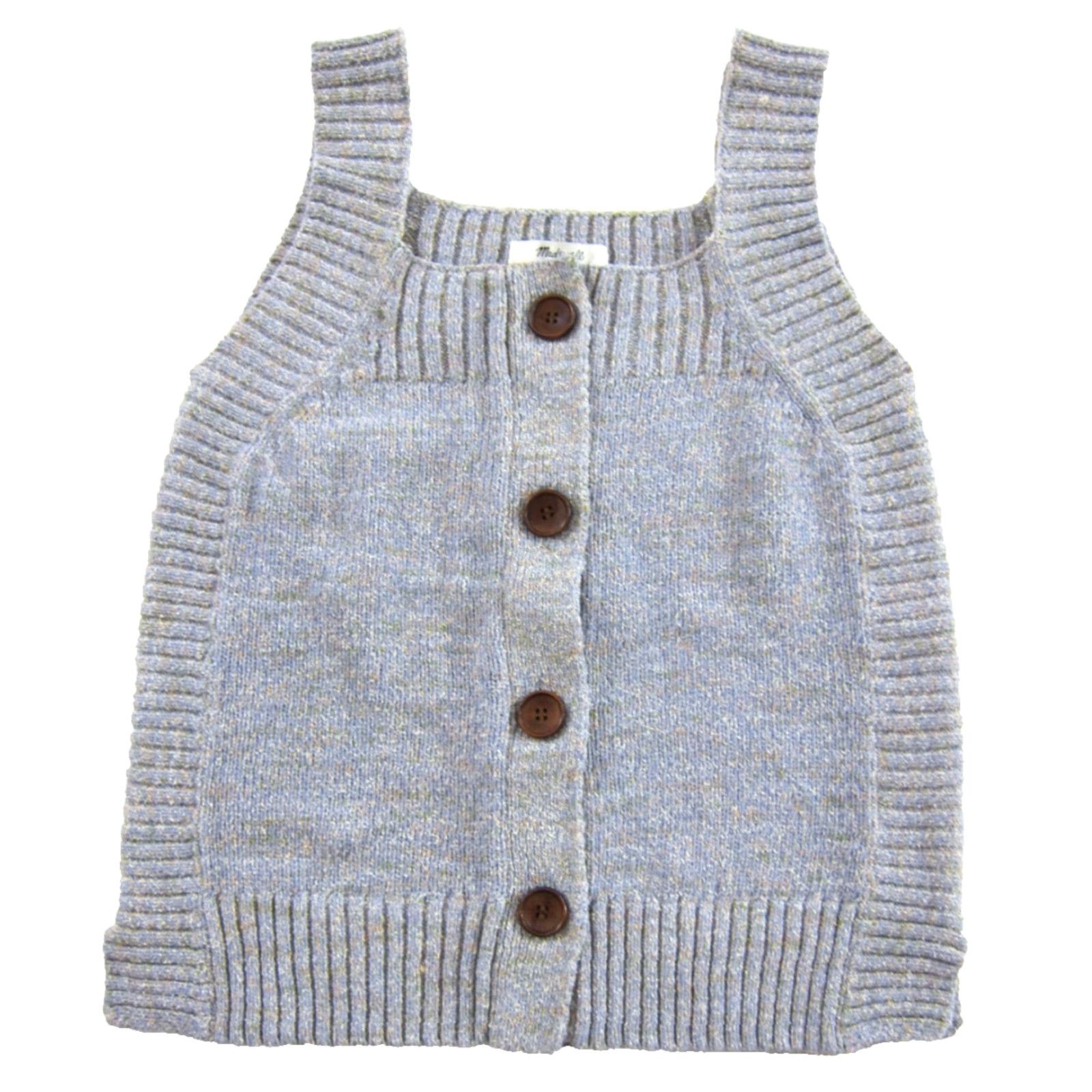 Madewell NWT Madewell Purple Knit Button Down Cropped Tank Sweater Women XXS Size XXS / US 00 / IT 34 - 2 Thumbnail