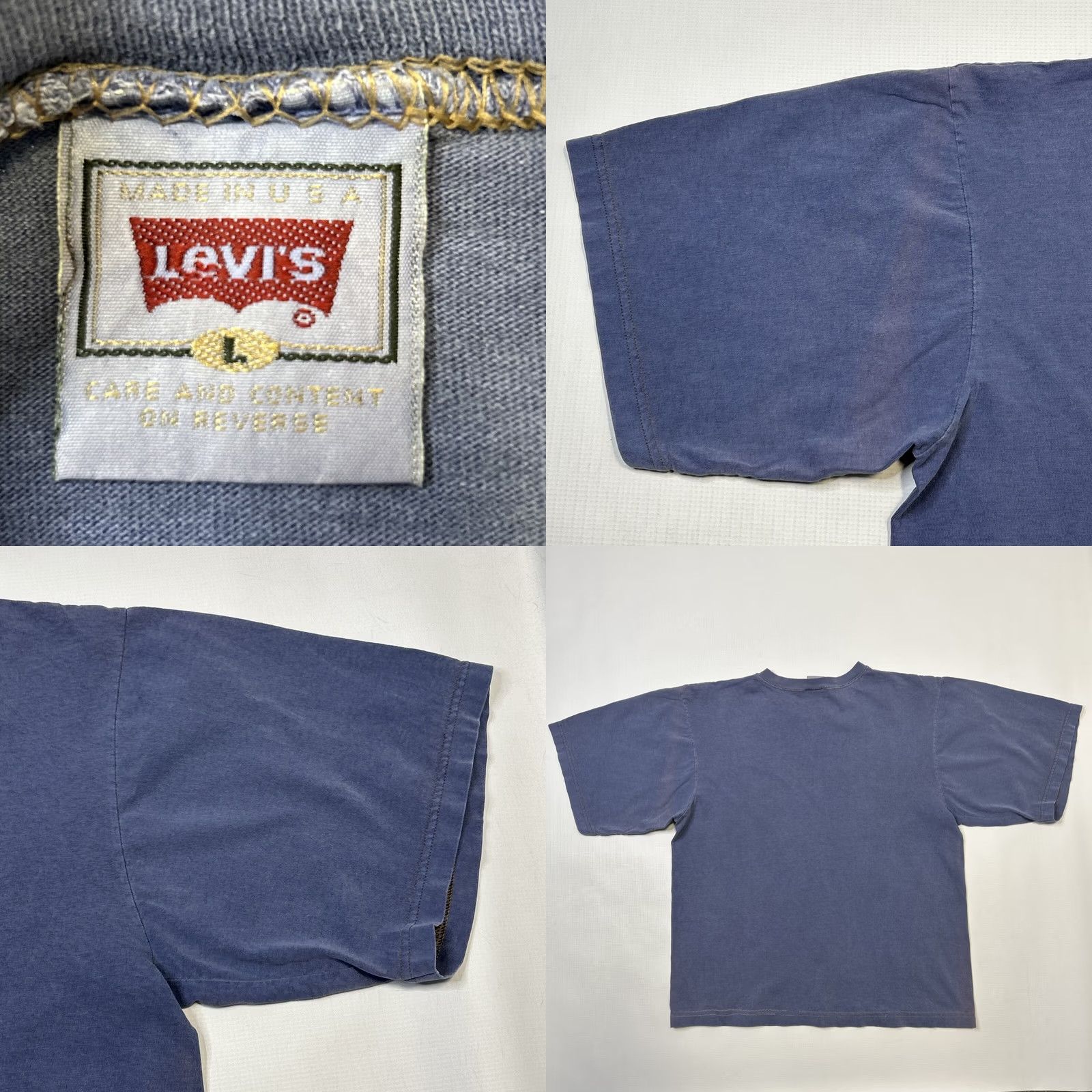 Levi's VINTAGE Levi's Relaxed Fit T-Shirt Logo Tee Blue Crew Neck Short Sleeve L Mens Regular? Size US L / EU 52-54 / 3 - 8 Thumbnail