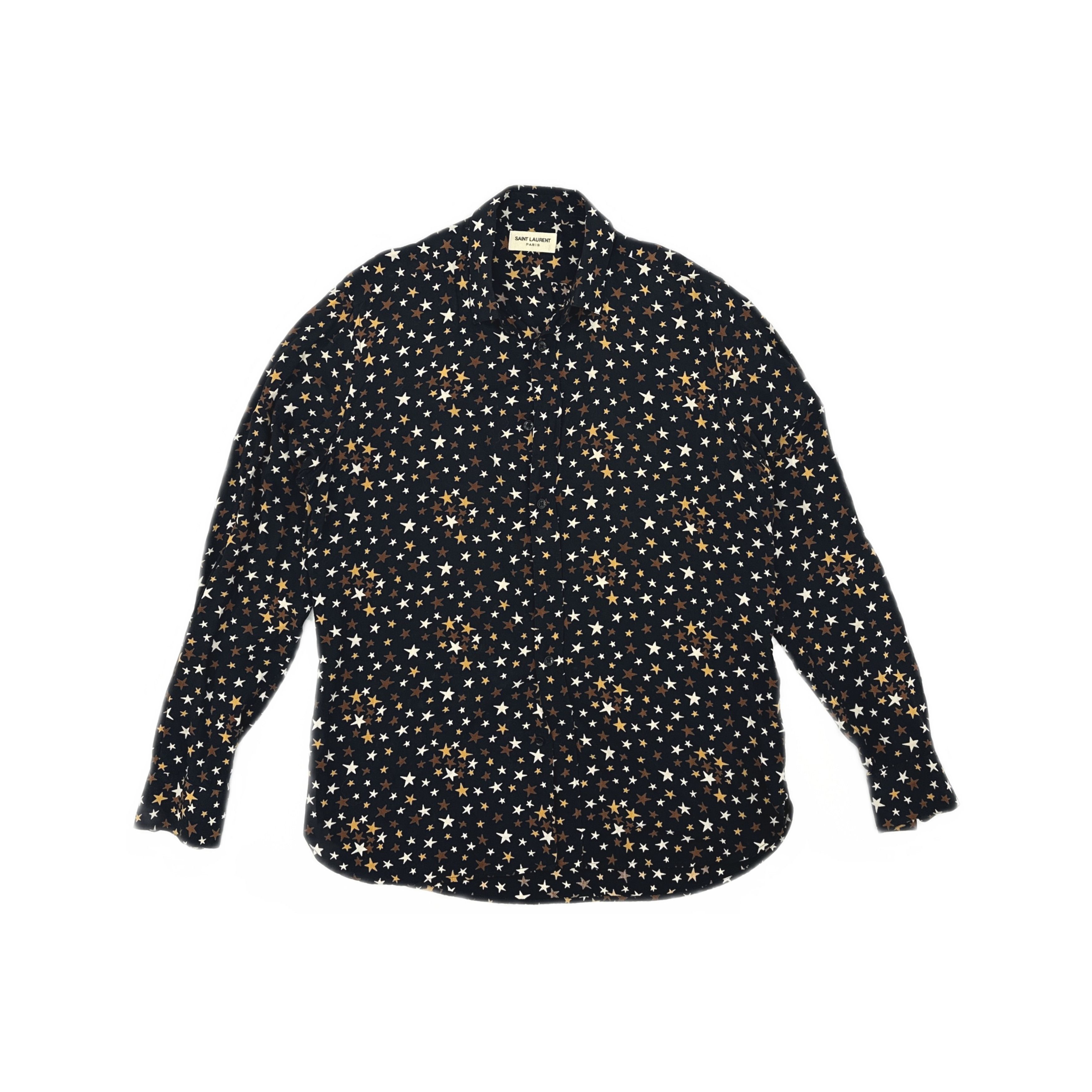 Saint Laurent Paris Saint Laurent Star Print Shirt Size M Size US XXS / EU 40 - 1 Thumbnail