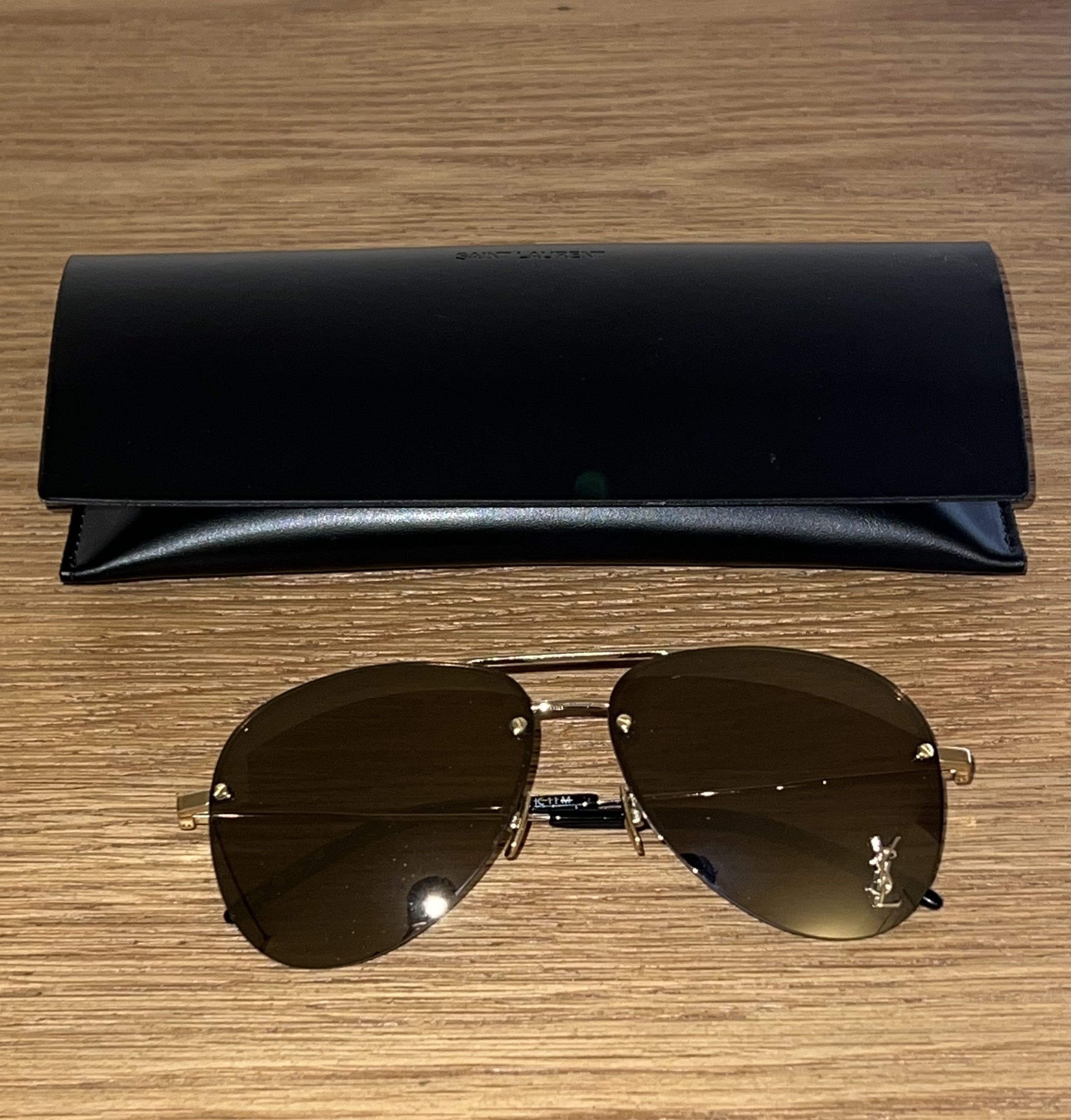 Yves Saint Laurent Rimless Aviator Sunglasses Size ONE SIZE - 12 Thumbnail