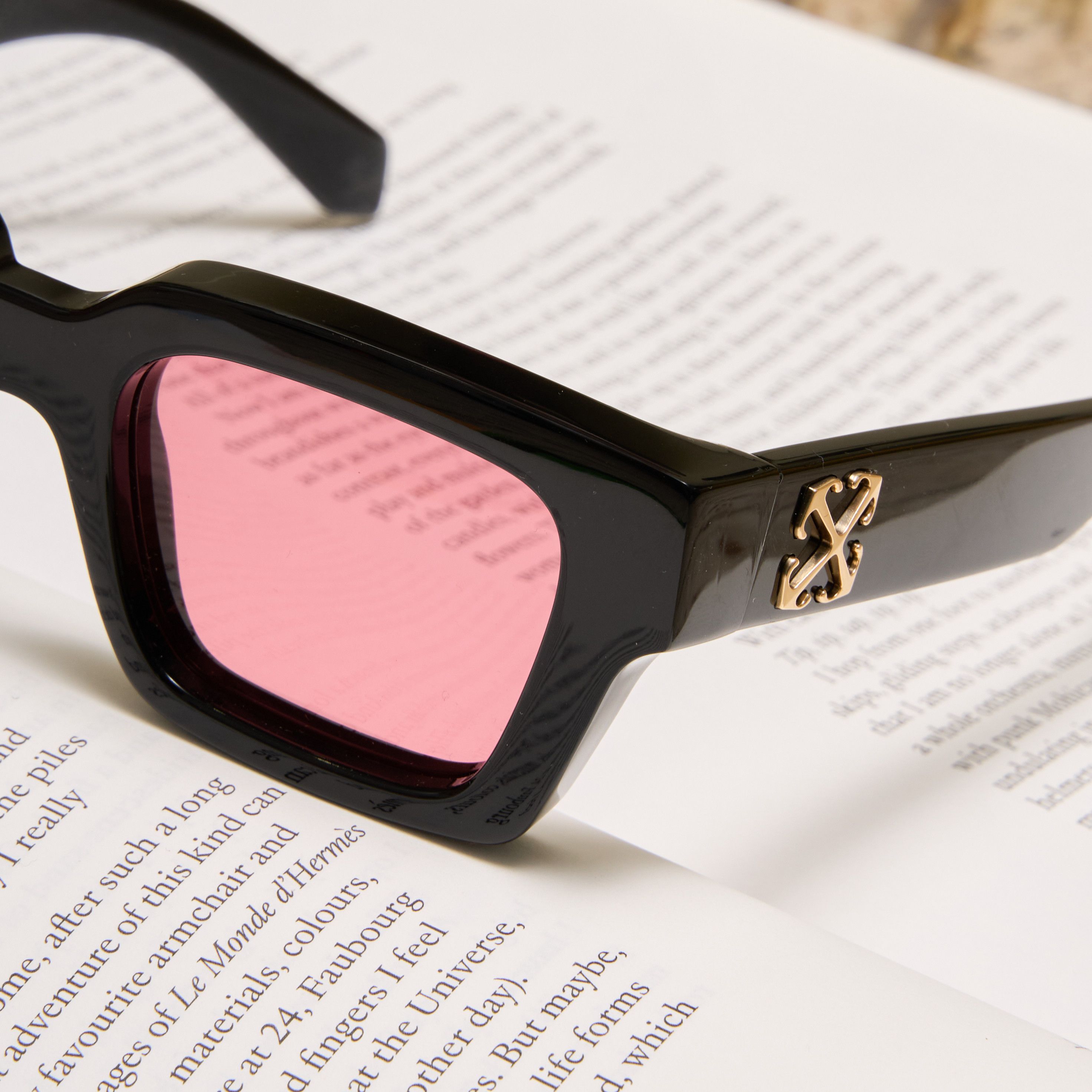 Off-White OFF WHITE Virgil Sunglasses BLACK/PINK Size ONE SIZE - 3 Thumbnail