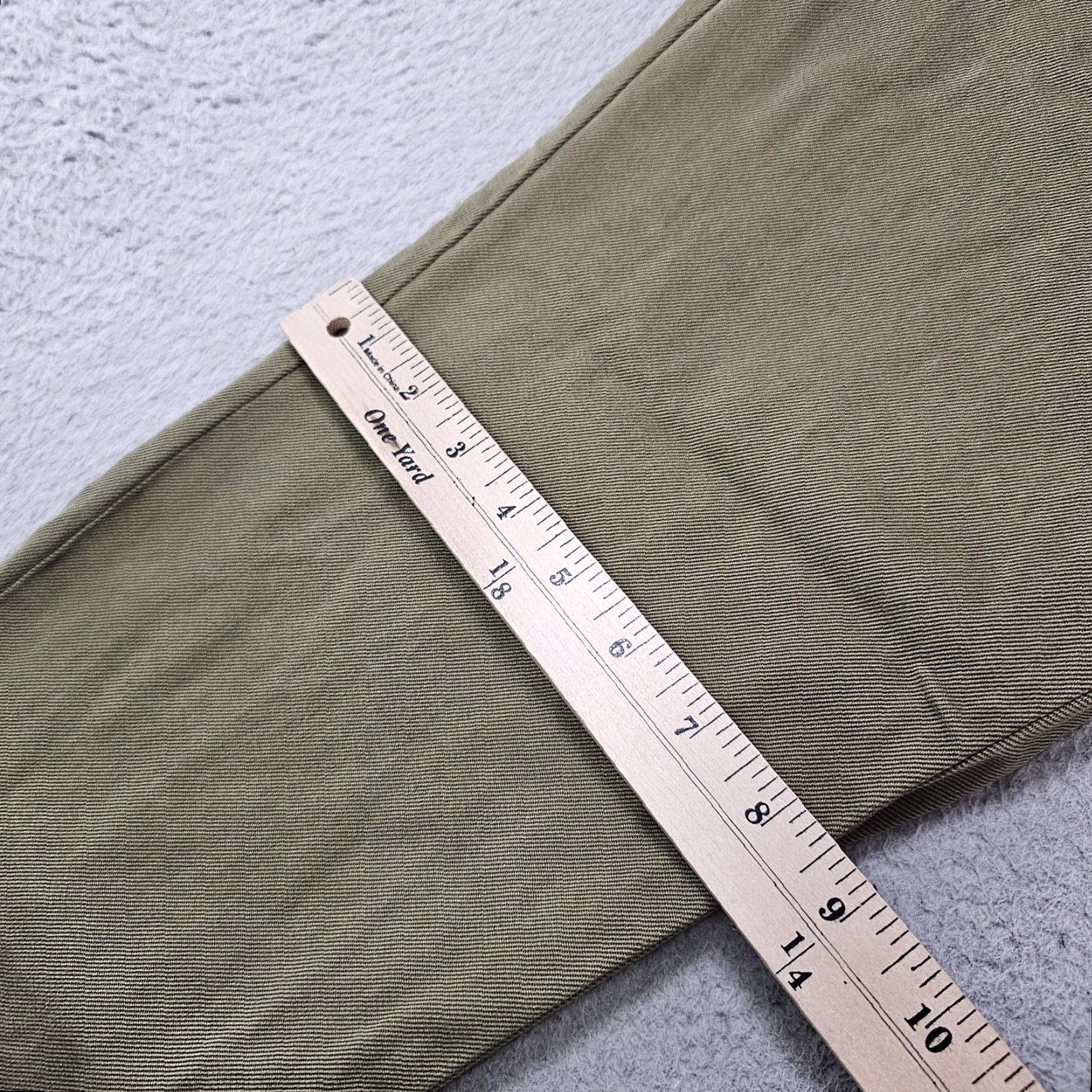 Olive Spier & Mackay Pants Mens 33 Olive Green Slim Fit Chino Cotton Casual Flat Front Chino Pants Mens 33 Olive Green Slim Fit Flat Front Cotton Casual Size US 33 - 5 Thumbnail