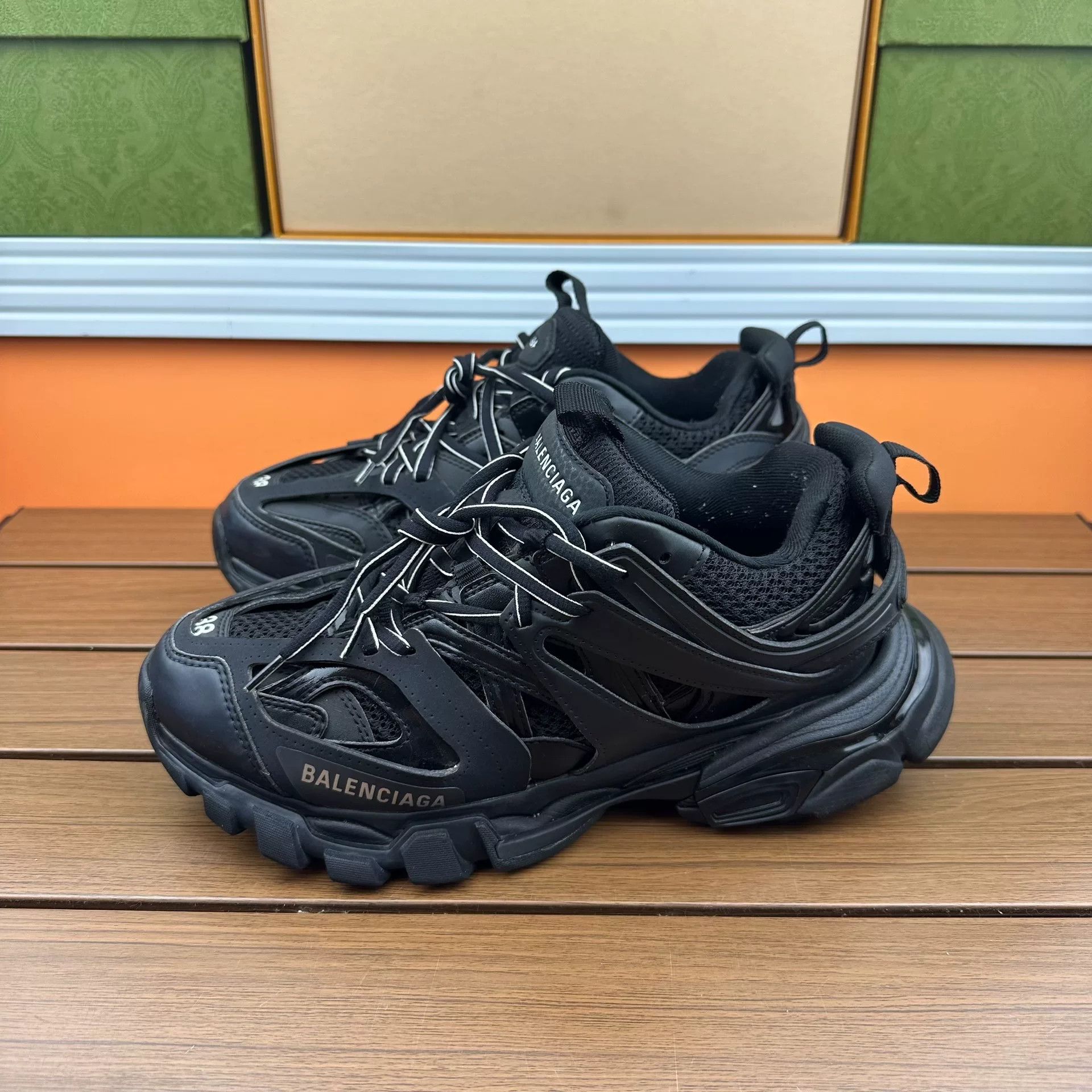 Balenciaga Balenciaga Distressed Black Lowtop Sneakers it_38 Women Size US 8 / IT 38 - 1 Thumbnail