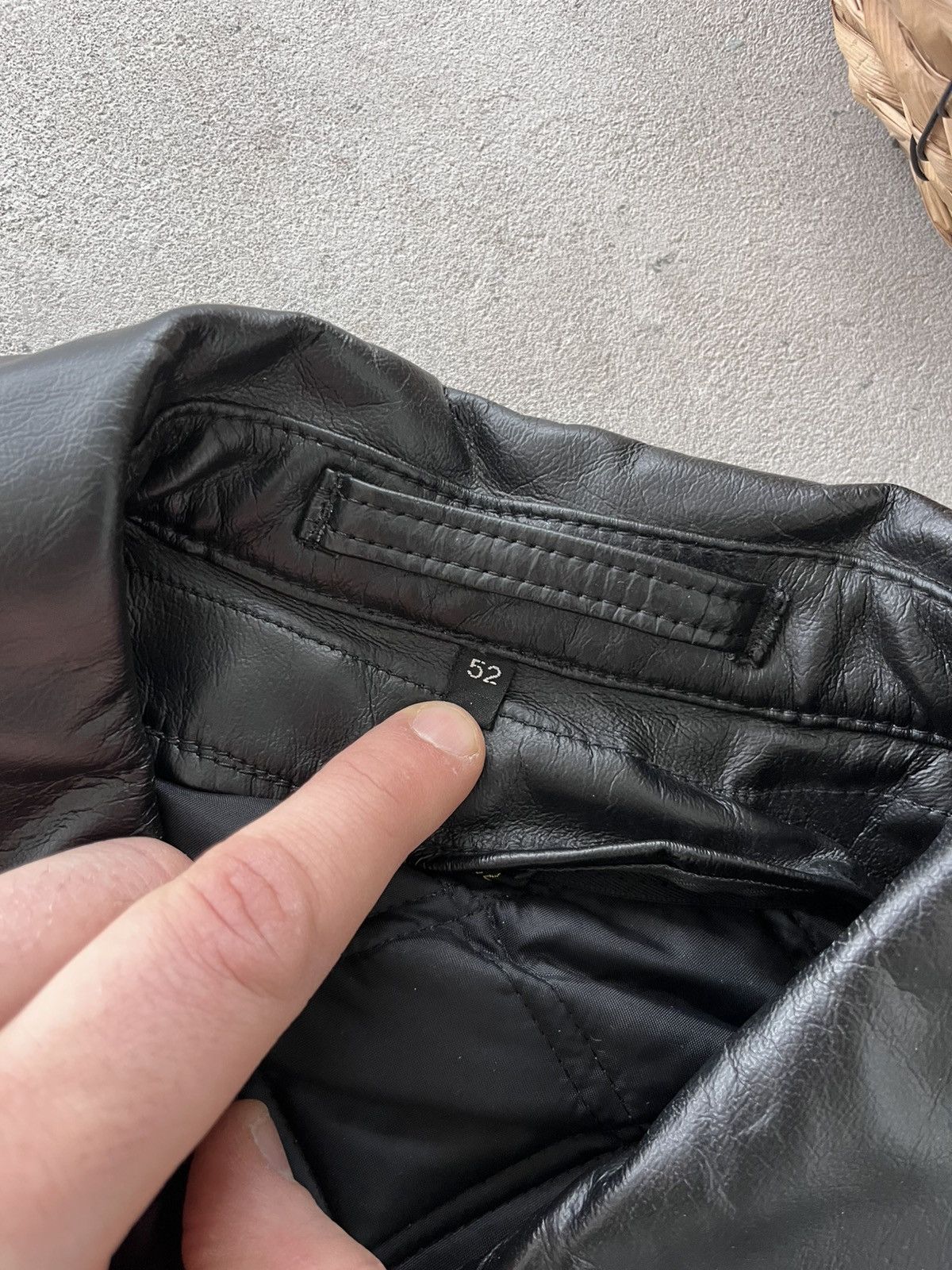 Genuine Leather Vintage Black Faux Leather Trench Coat Gothic Military Style Size US L / EU 52-54 / 3 - 14 Thumbnail