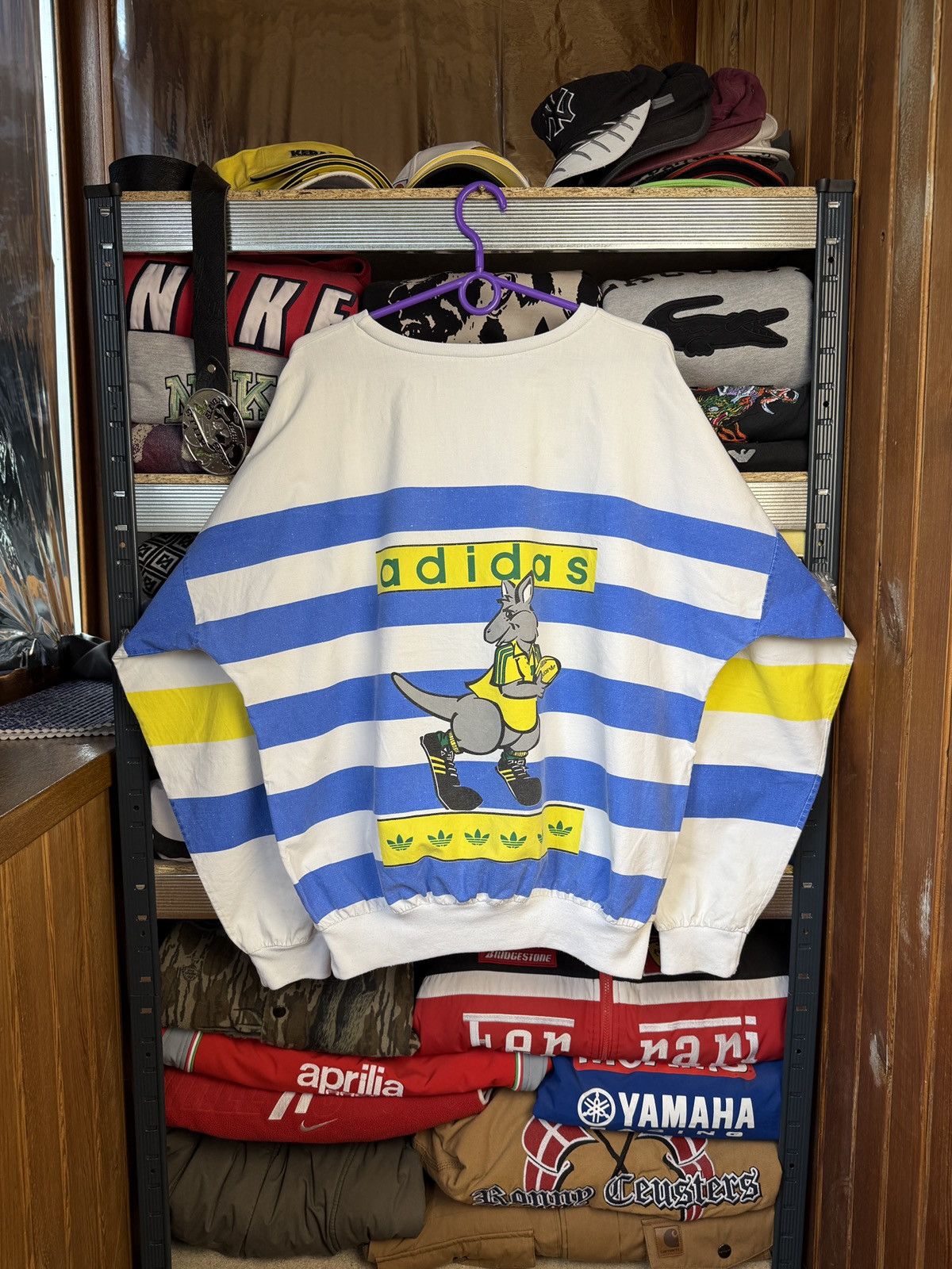 Adidas 80s Crazy Striped Aussie Rugby Long Sleeve Size US XL / EU 56 / 4 - 2 Thumbnail
