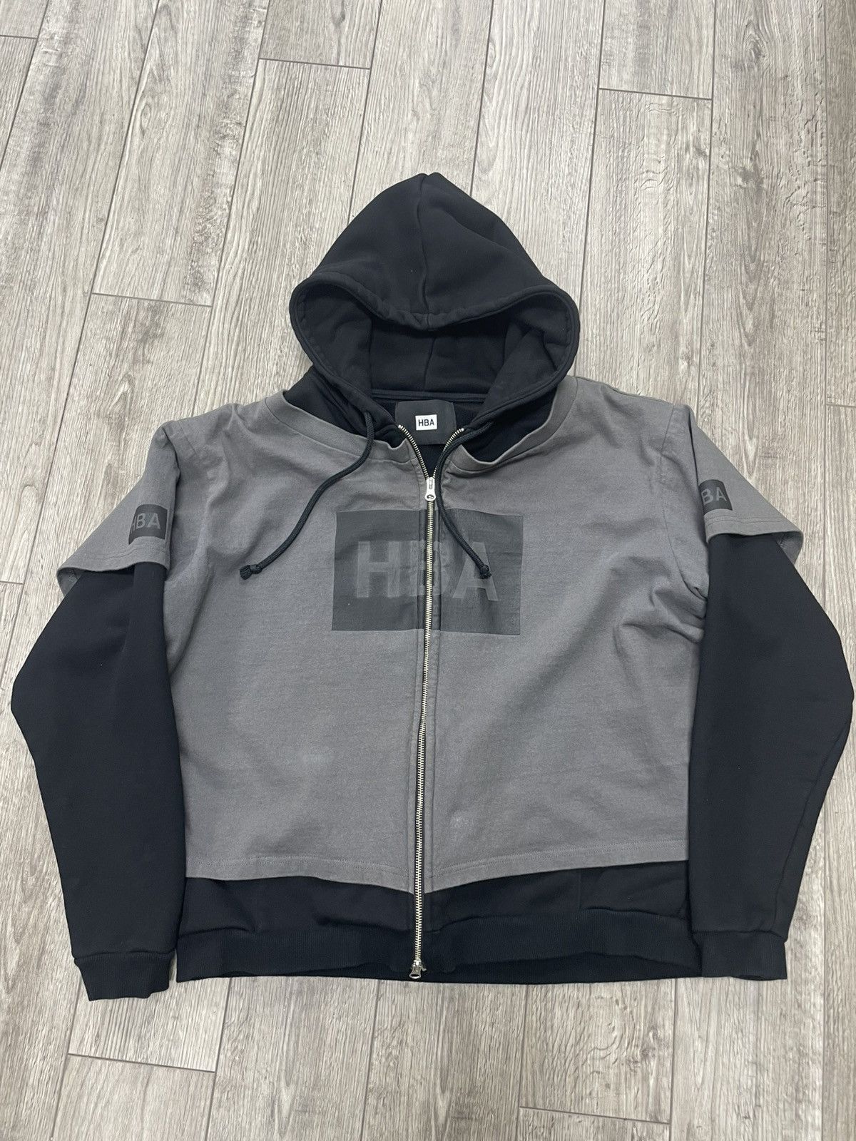 XL - HBA Hood By Air Double Layered Zip up Hoodie