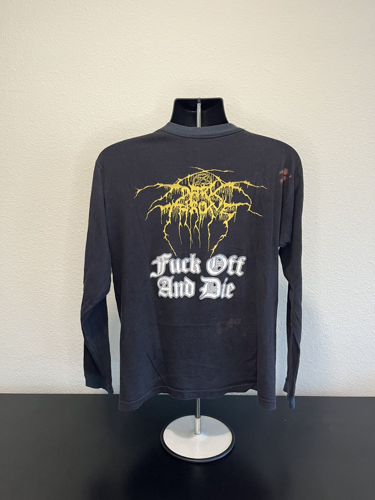 Vintage Dark throne shirt vintage 90s death metal band long sleeve Size US XL / EU 56 / 4 - 2 Thumbnail