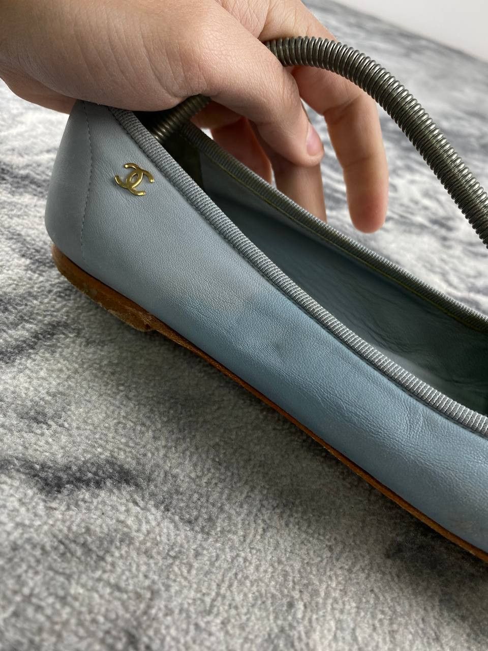 Chanel Chanel Leather Ballet Flats Women 38 Blue Size US 8 / IT 38 - 7 Thumbnail