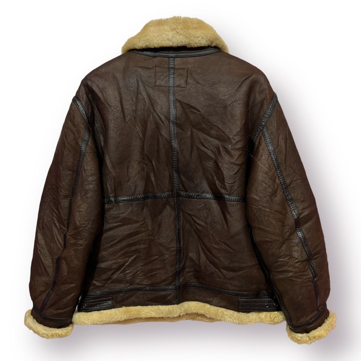 Other 🔥 U.S Army style B-3 leather Shearling sheepskin jacket Size US M / EU 48-50 / 2 - 15 Thumbnail