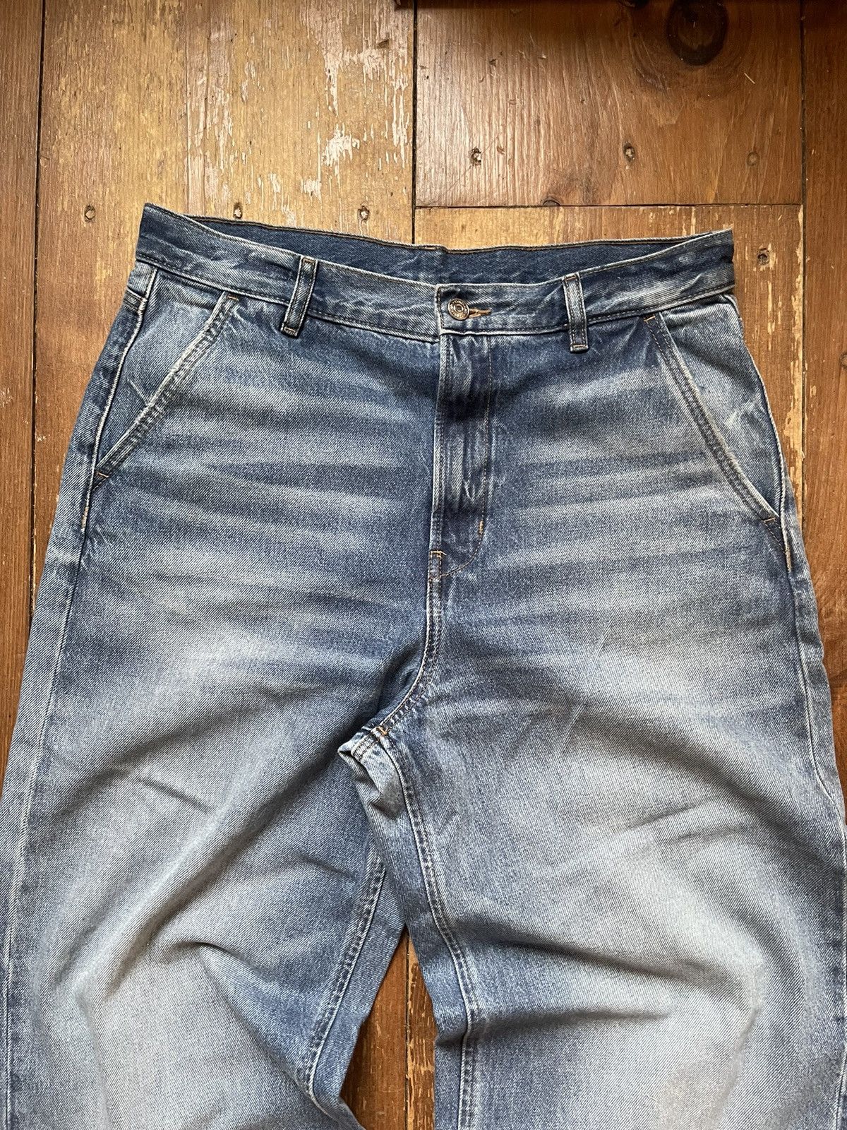 Calvin Klein Vintage Style Stone Wash Denim Jean Calvin Klein Baggy 29 Size US 31 - 2 Thumbnail