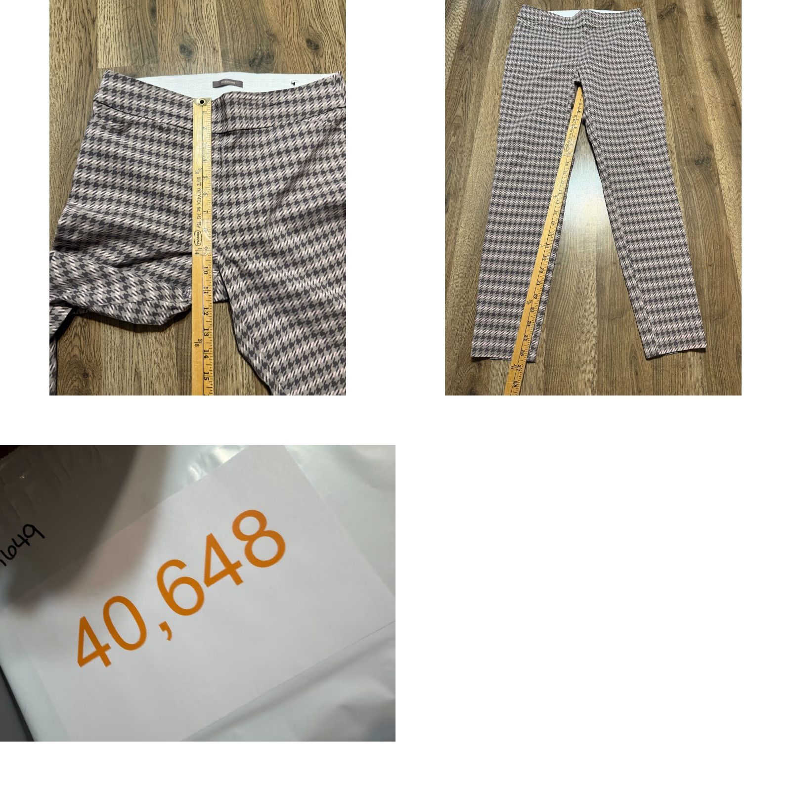 Vintage Maurices Pants Women’s Medium Pink Brown Striped Straight Pull On Casual Jeans Trousers Ankle Inseam 26.5” Regular Fit Womens Size 32" / US 10 / IT 46 - 8 Thumbnail