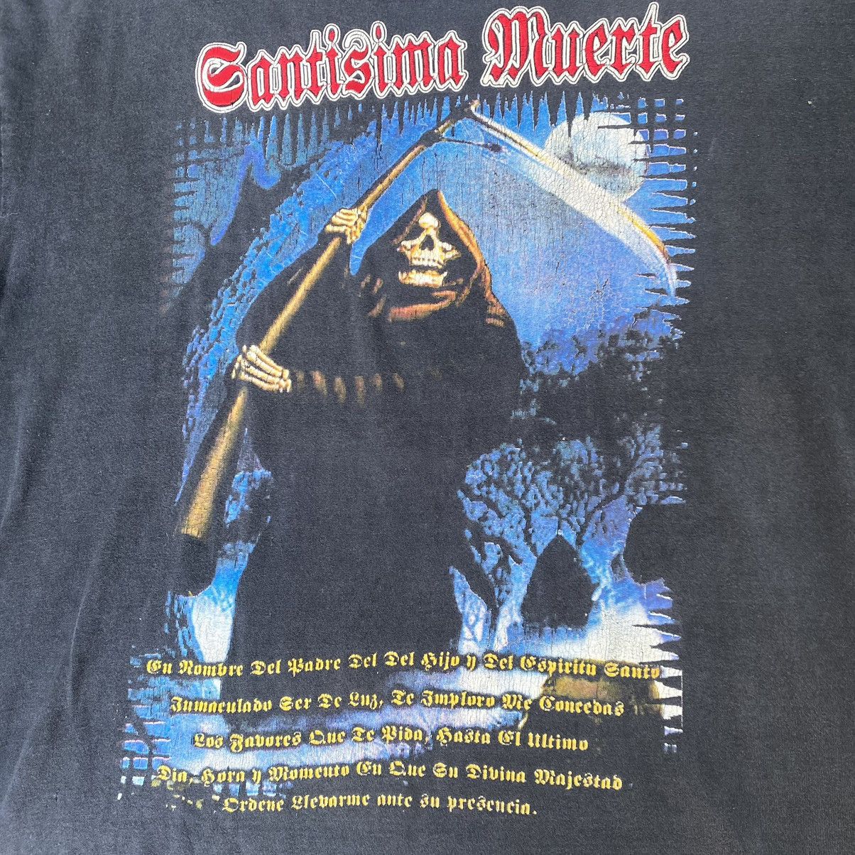 Band Tees × Vintage Vintage Rare Cantisima Muerte Soul Reaper Skulls Rap Tee Size US L / EU 52-54 / 3 - 3 Thumbnail