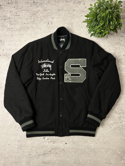 Vintage Stussy Big S Varsity Letterman Jacket | Grailed