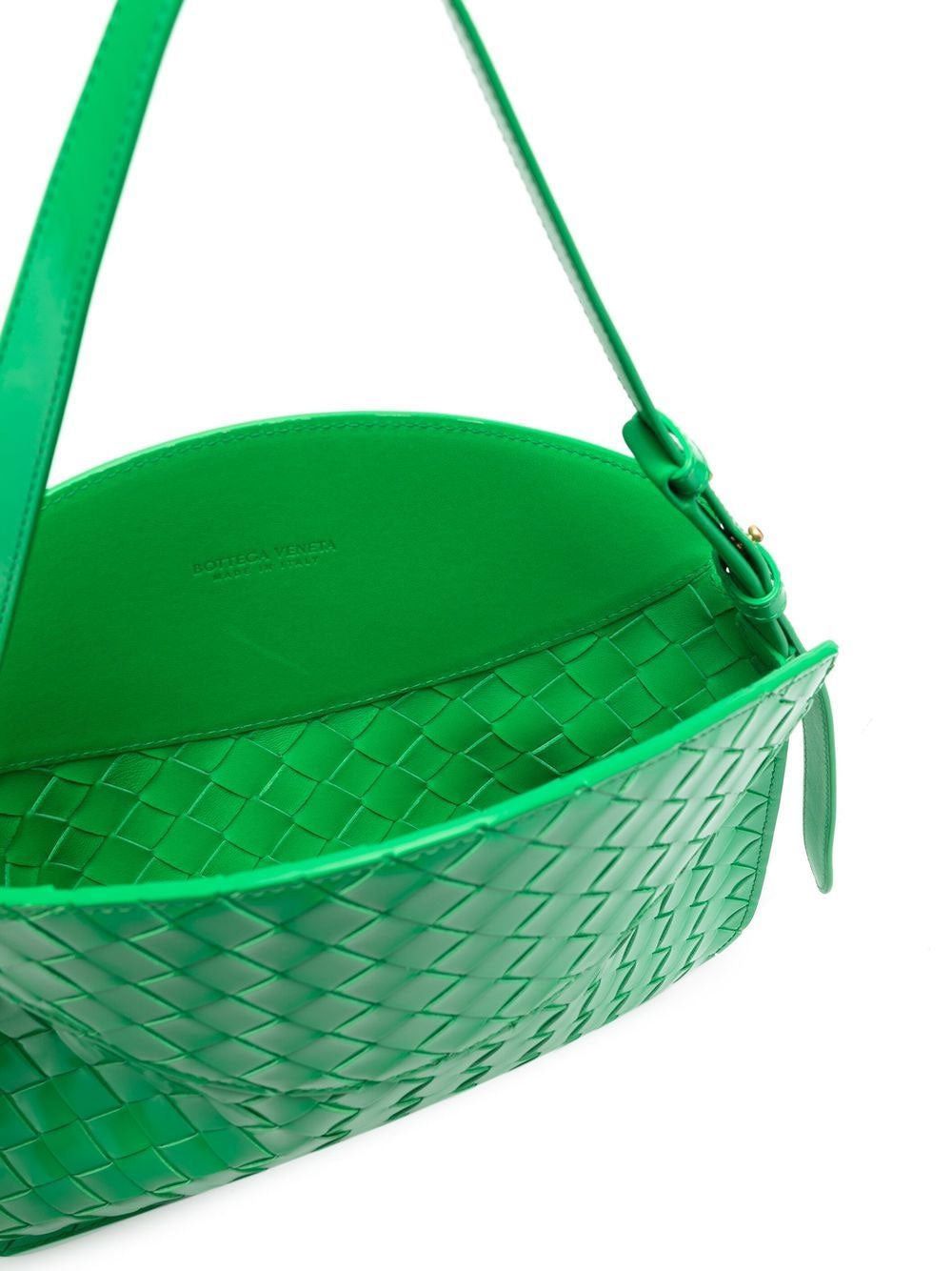 Bottega Veneta BOTTEGA VENETA green patent leather woven flap bag Size ONE SIZE - 4 Thumbnail