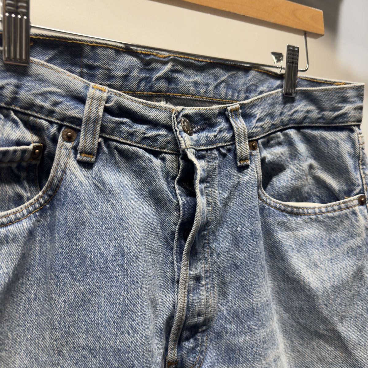 Levi's Vintage 80s Levi's 501 Jeans Faded Wash ERD Grunge Chrome Size US 34 / EU 50 - 13 Thumbnail