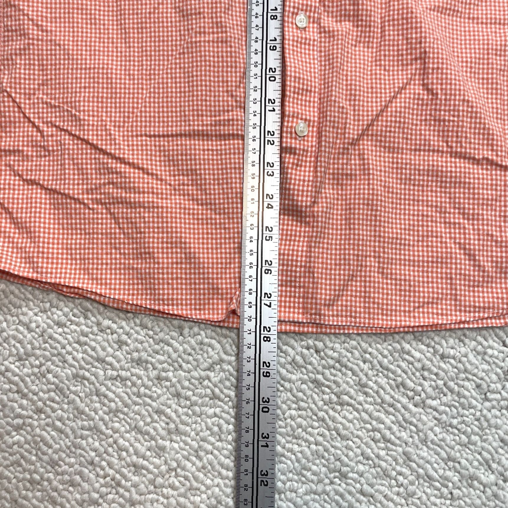 Tommy Hilfiger Tommy Hilfiger Shirt Mens 16 34-35 Orange Check Slim fit Long Sleeve Button Up Size US S / EU 44-46 / 1 - 6 Thumbnail