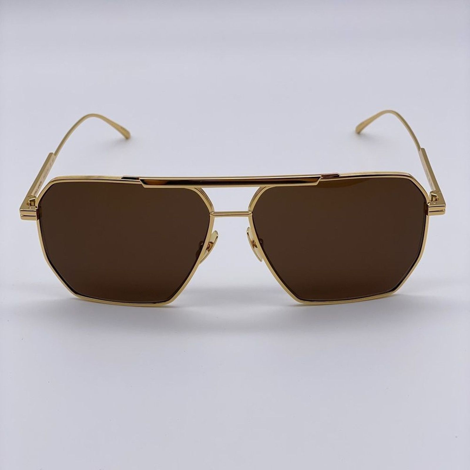 BRAND NEW BOTTEGA VENETA BV1012S 003 Gold/Brown Unisex