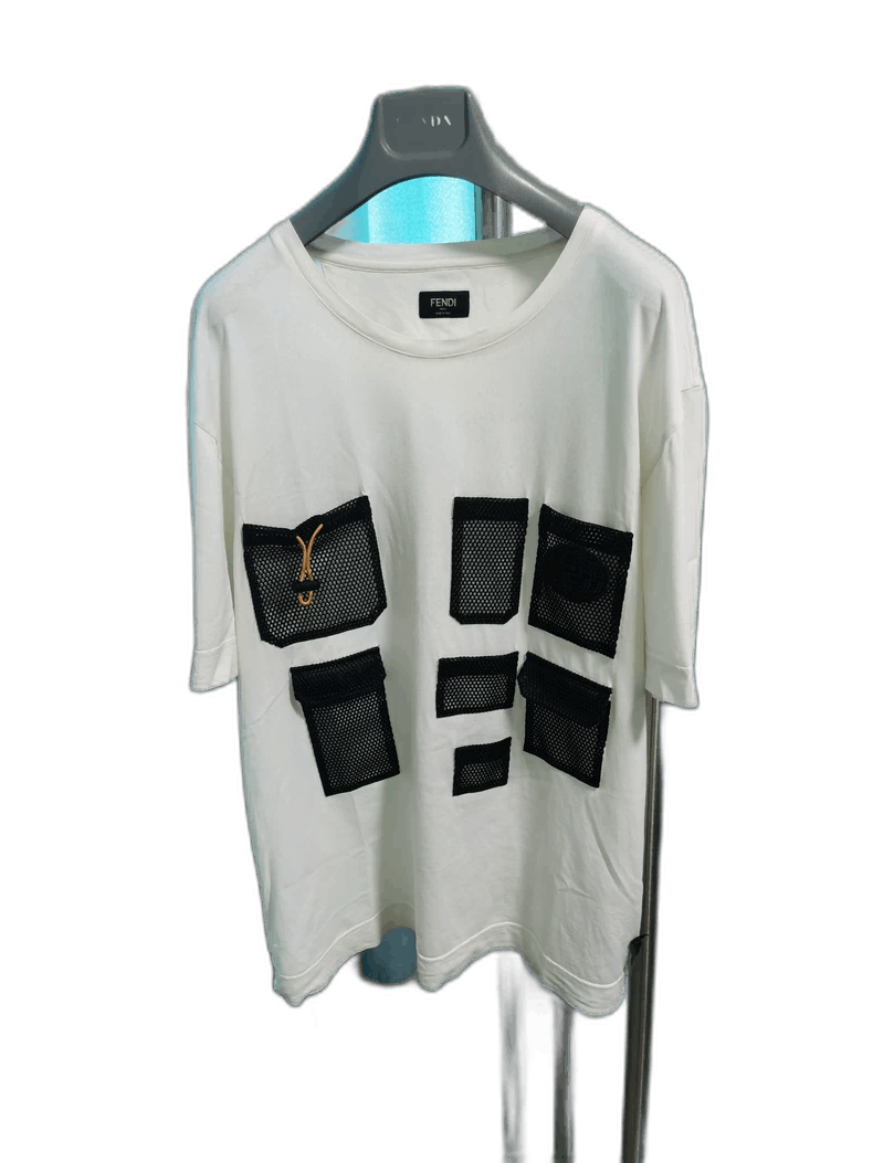 Fendi FENDI Mesh Pocket Short Sleeve TShirt Size US L / EU 52-54 / 3 - 1 Thumbnail