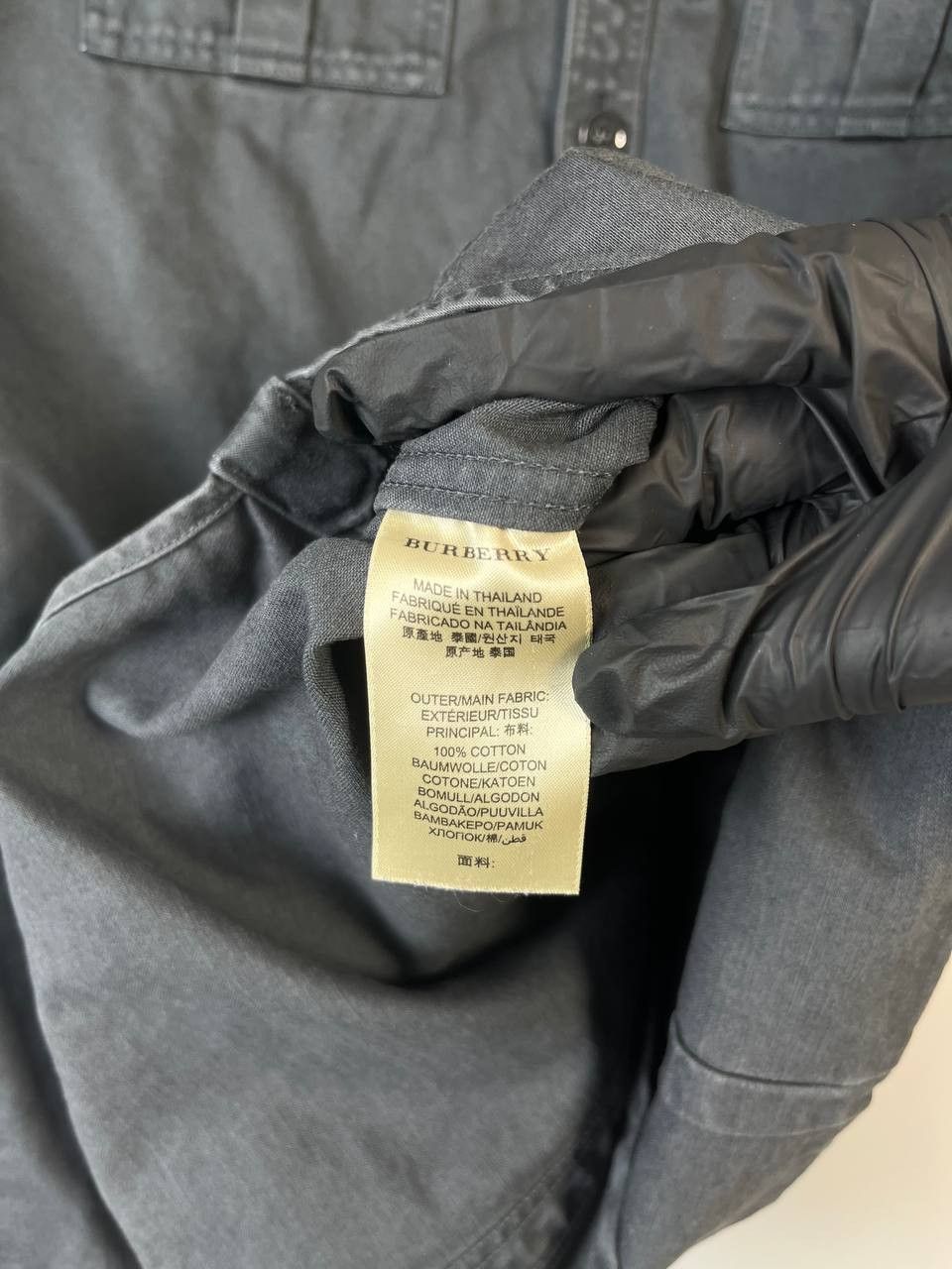 Burberry BURBERRY BRIT MENS SHIRT LONG BUTTON UP CASUAL BLACK SIZE M Size US M / EU 48-50 / 2 - 4 Thumbnail
