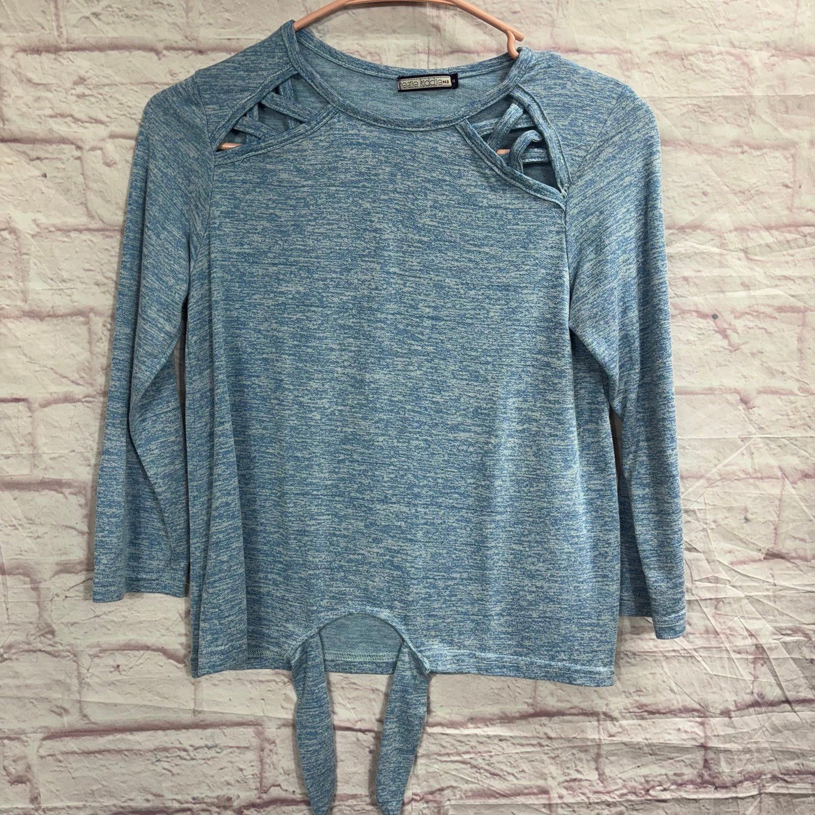 Other Neatie Kiddle Blue Top with Cutout Details Size 14 Size XL / US 12-14 / IT 48-50 - 1 Thumbnail