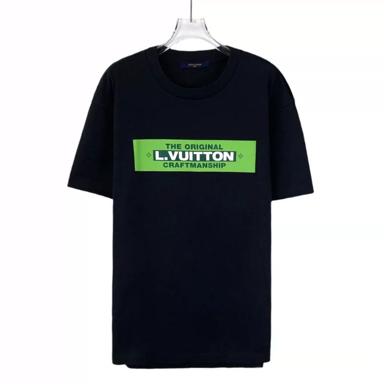 Louis Vuitton Louis Vuitton 22 black logo monogrammed cotton crewneck T- Size US L / EU 52-54 / 3 - 1 Thumbnail