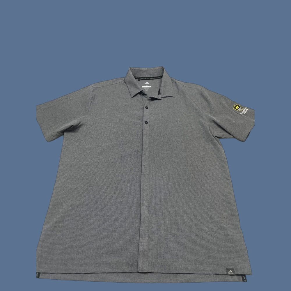 Adidas Adidas Adicross Shirt Men M Collared Button Up Athletic Gray Short Sleeve Casual Vintage? (But must not add N/A; vintage No) Sorry. Size US M / EU 48-50 / 2 - 1 Thumbnail