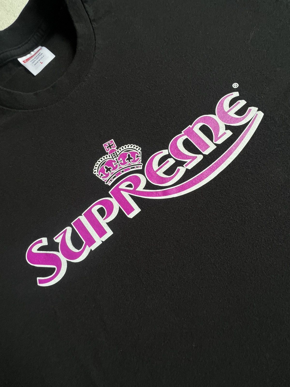 SS23 Supreme Crown Tee - Black - Pre-Owned - tianchih.com