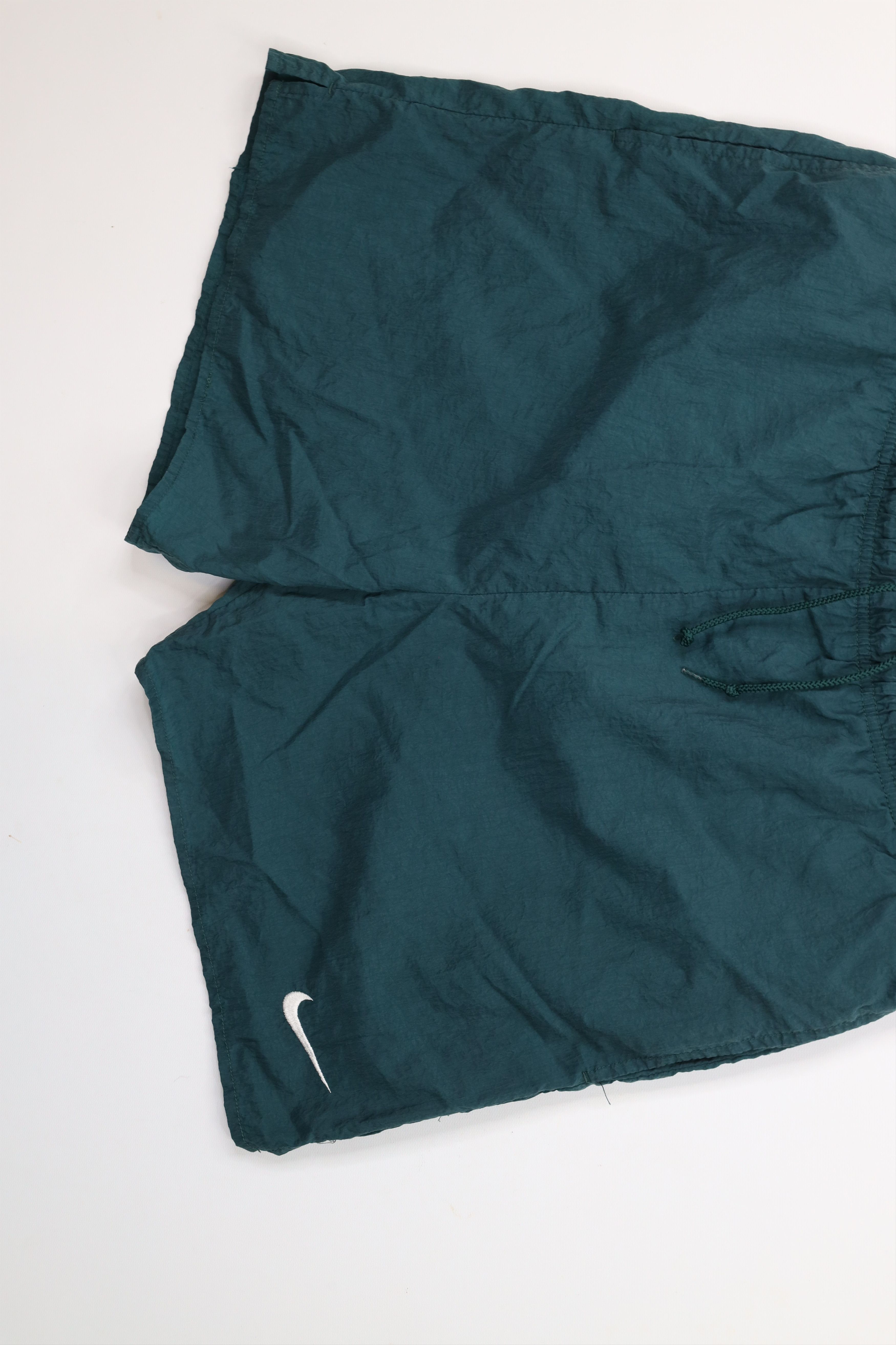 Nike × Vintage Vintage 90s Nike Scott Big Swoosh Logo Lined Shorts Green Size US 32 / EU 48 - 4 Thumbnail