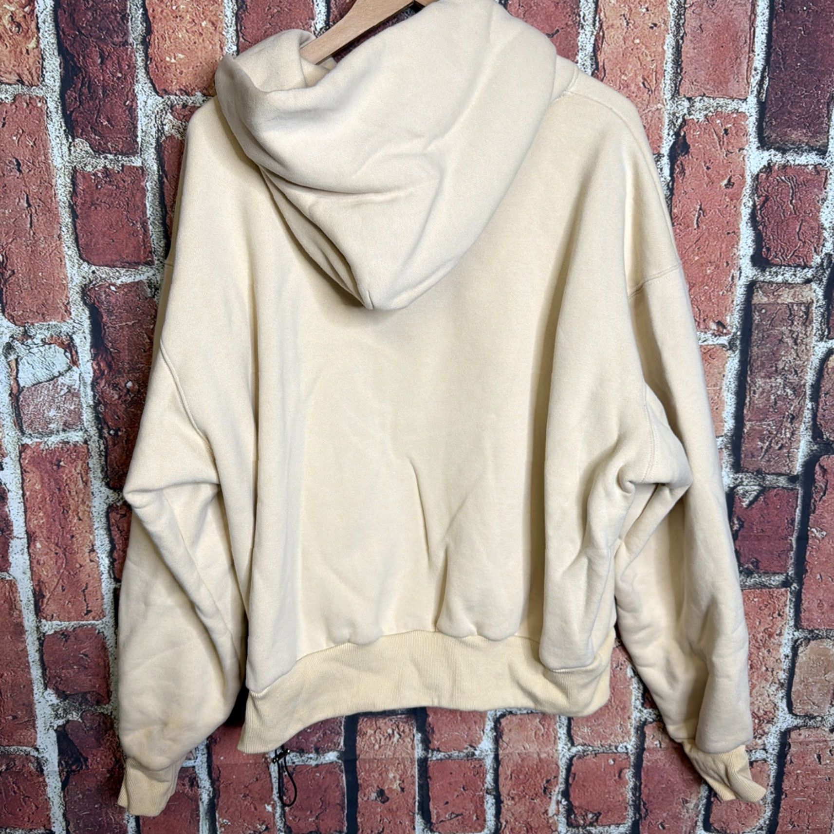 Vintage Humane Blanks Hoodie Men Large XL Beige Heavyweight Pullover Knit Cotton Fleece Winter Fall City Classic Outdoor || Size US XL / EU 56 / 4 - 3 Thumbnail