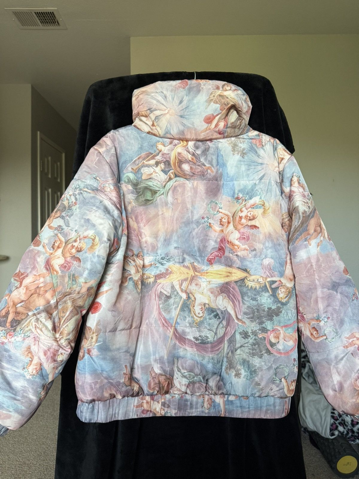 Other Cherub Angel Renaissance Print Puffer Jacket Pastel Street Size US M / EU 48-50 / 2 - 3 Thumbnail