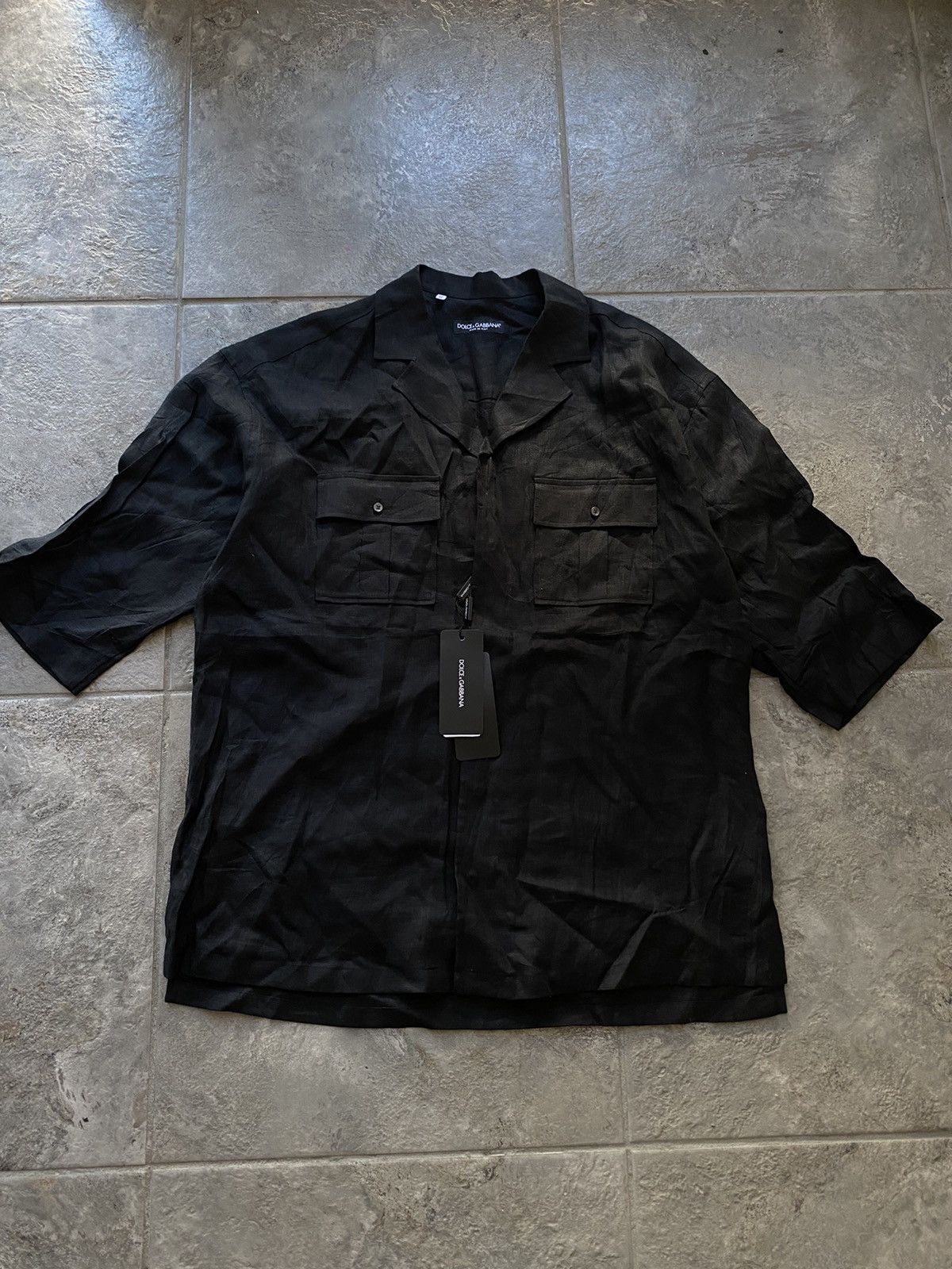 Dolce & Gabbana Dolce & Gabbana Linen Shirt Size US XL / EU 56 / 4 - 1 Thumbnail