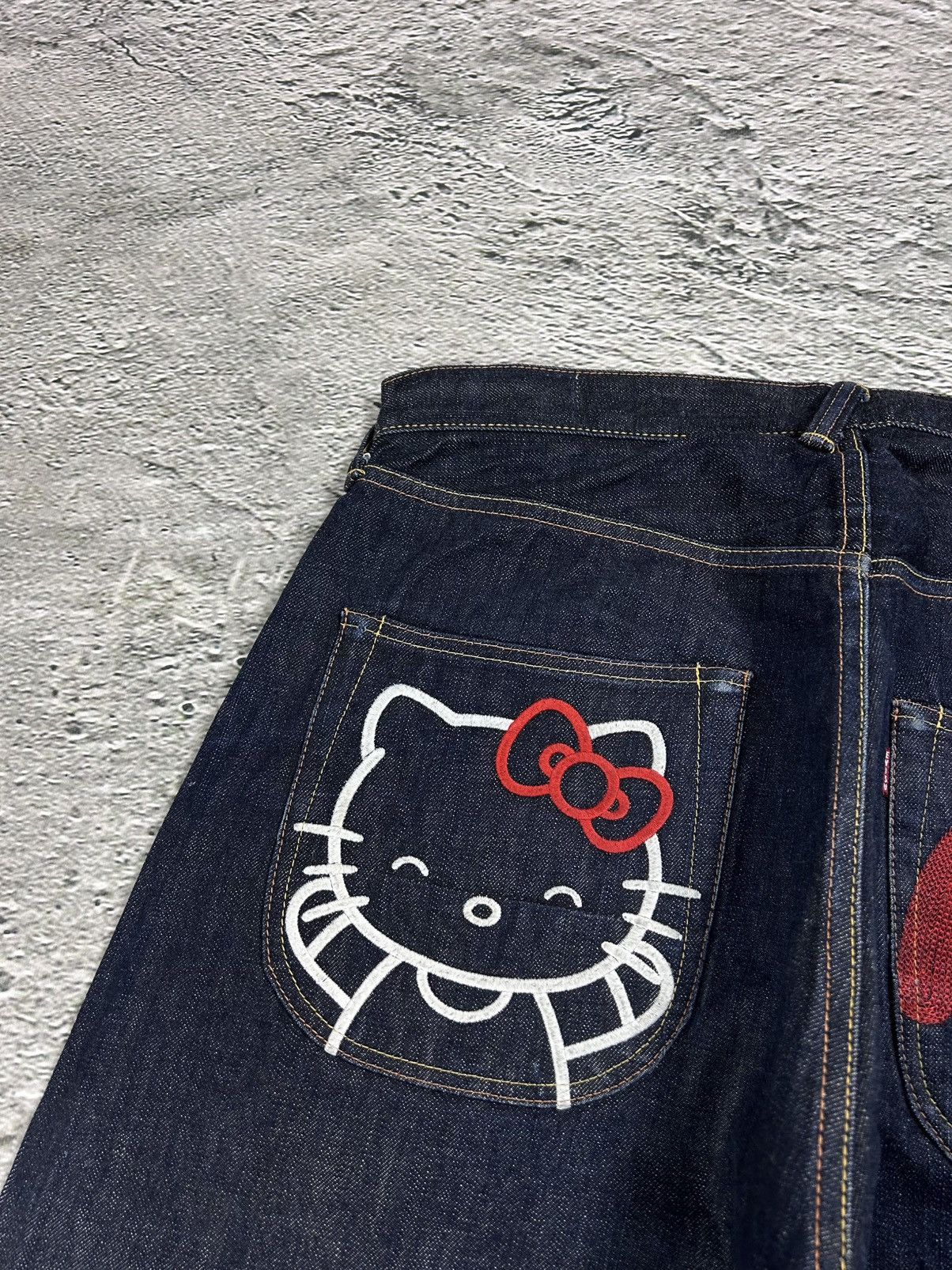 Evisu Evisu Hello Kitty jeans vintage selvedge denim Japan RARE Size US 38 / EU 54 - 3 Thumbnail
