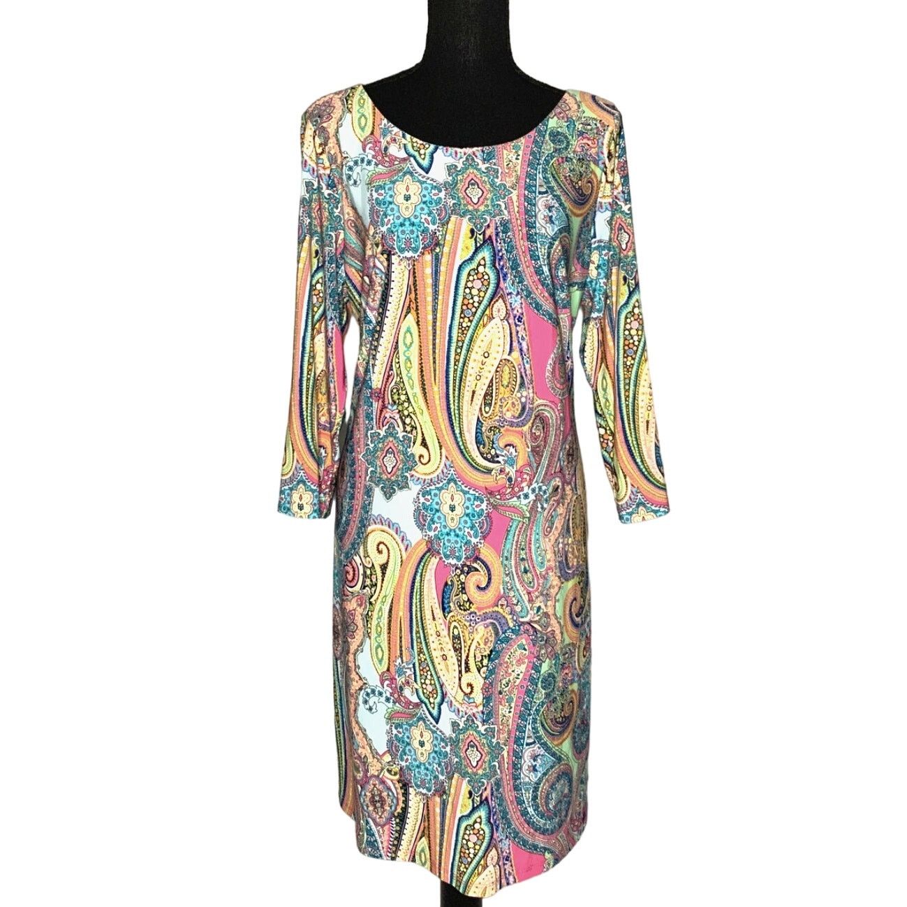 Tommy Hilfiger Plus Size 16 Women's TOMMY HILIFIGER Silky Knit Shift Dress Size XXL / US 16-18 / IT 52-54 - 4 Thumbnail