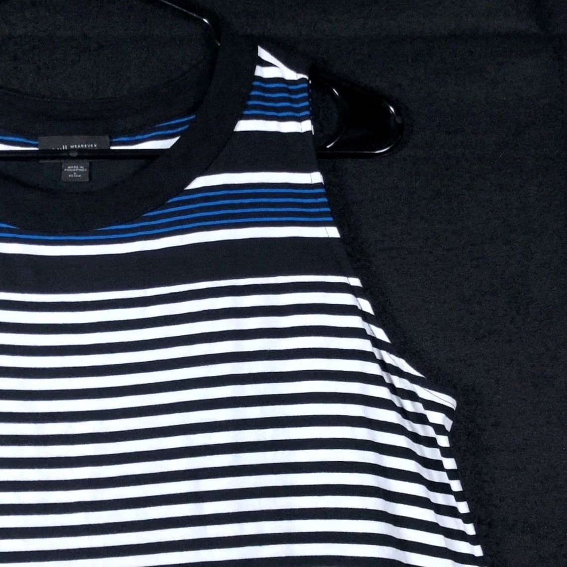 Vintage J Jill Women Blouse Striped Sleeveless Black White Wearever Collection PL Petite Casual Sleeveless Blouse Womens Size L / US 10 / IT 46 - 5 Thumbnail