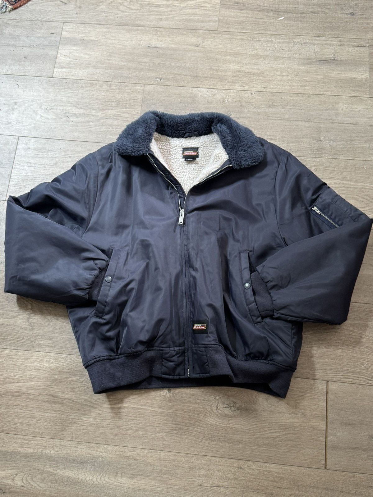 Supreme Supreme faux shearling lined bomber jacket denim