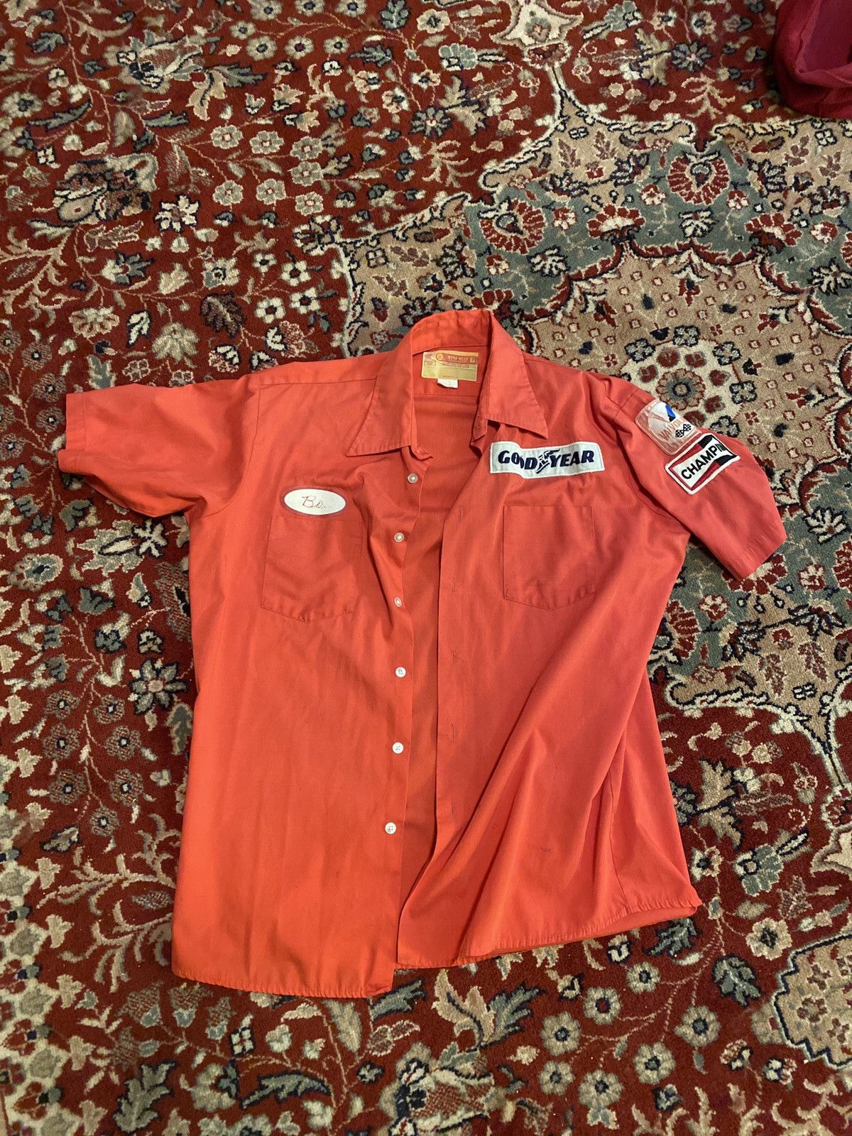image of Made In USA x Vintage Classic Vintage Workwear Shirt in Red, Men's (Size Large)