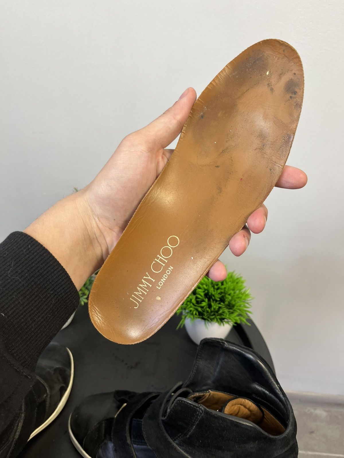 Jimmy Choo Jimmy Choo Tokyo Glitter Metallic Nappa High Top Sneakers Size US 8 / IT 38 - 11 Thumbnail