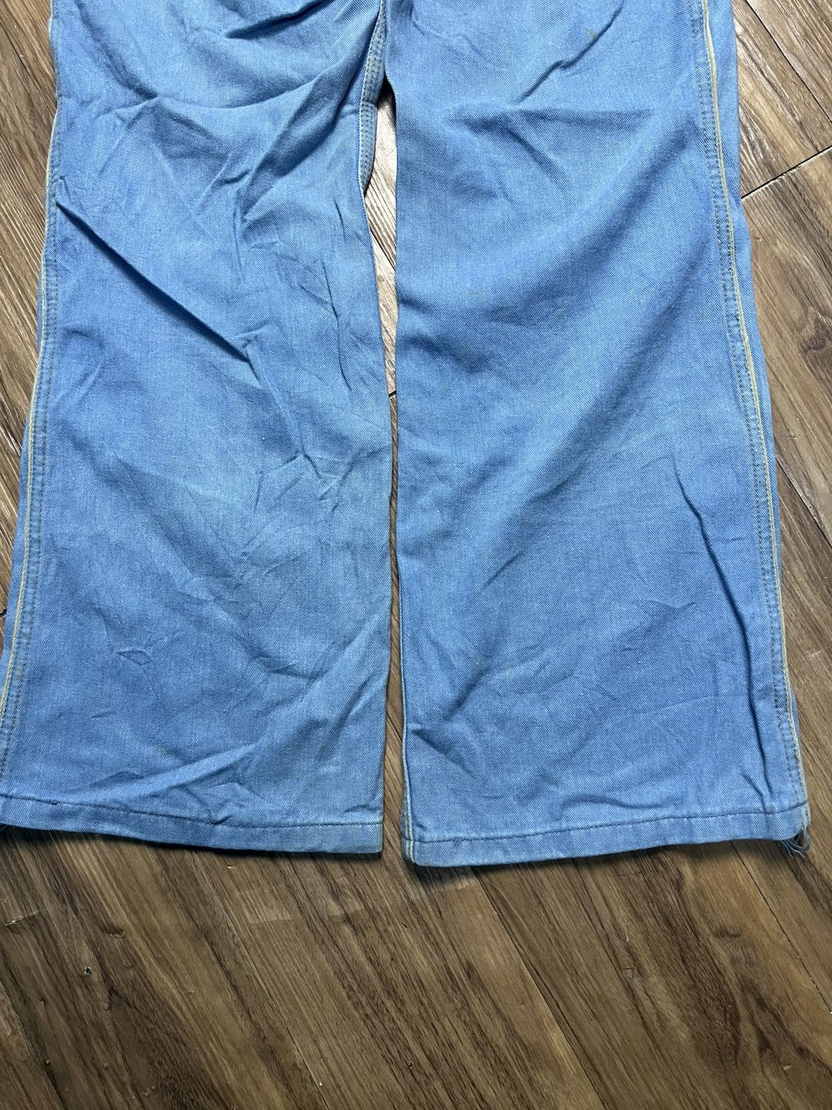 If Six Was Nine VINTAGE 70s BRANDED LION Bell Bottom Jeans (41) Size US 31 - 10 Thumbnail