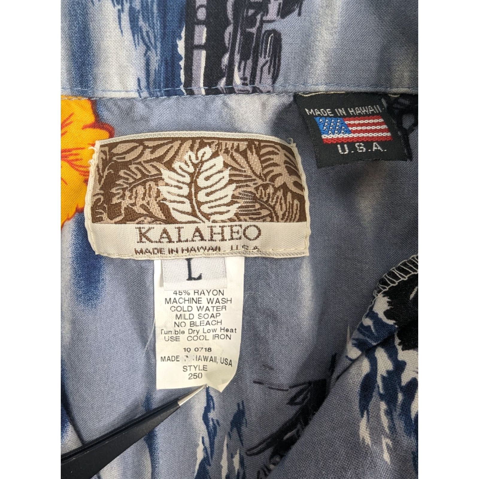 Vintage VINTAGE Kalaheo Hawaiian Shirt Men’s L Navy Military Destroyers Ships Ocean War Camp Shirt Size US L / EU 52-54 / 3 - 6 Thumbnail