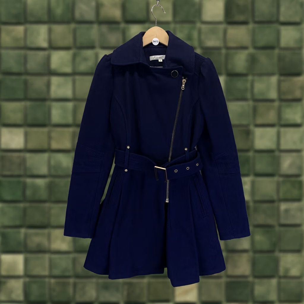 Kenneth Cole KENNETH COLE Blue Wool Blend Pleated Pea Coat Womens Size 6-9473 Coat, Wool Blend, Pleated, Blue, Regular, Women, Winter, Fall, 6 Size M / US 6-8 / IT 42-44 - 1 Thumbnail