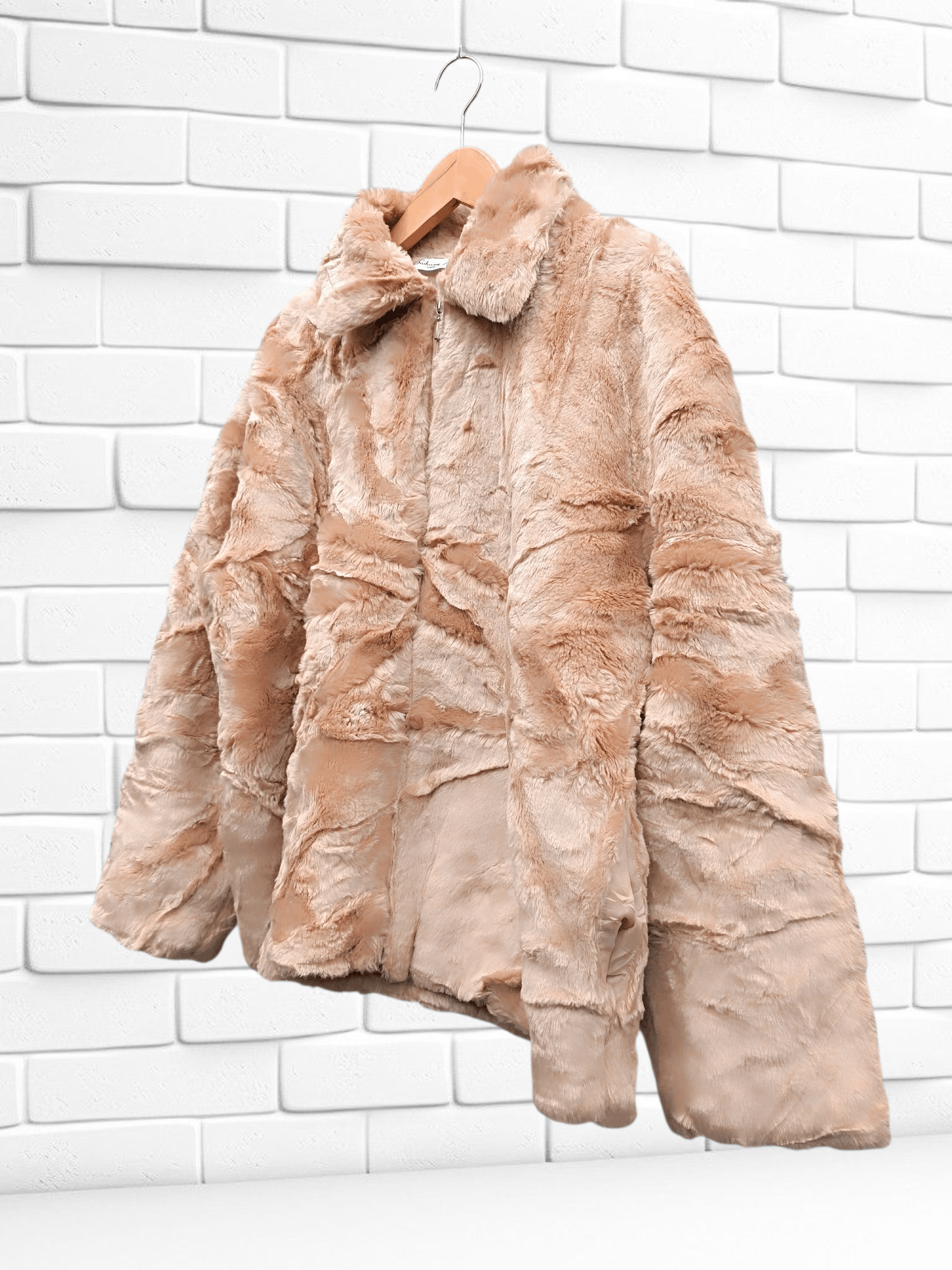 Japanese Brand Vintage Faux Fur Zip Up Winter Jacket Size US L / EU 52-54 / 3 - 2 Thumbnail